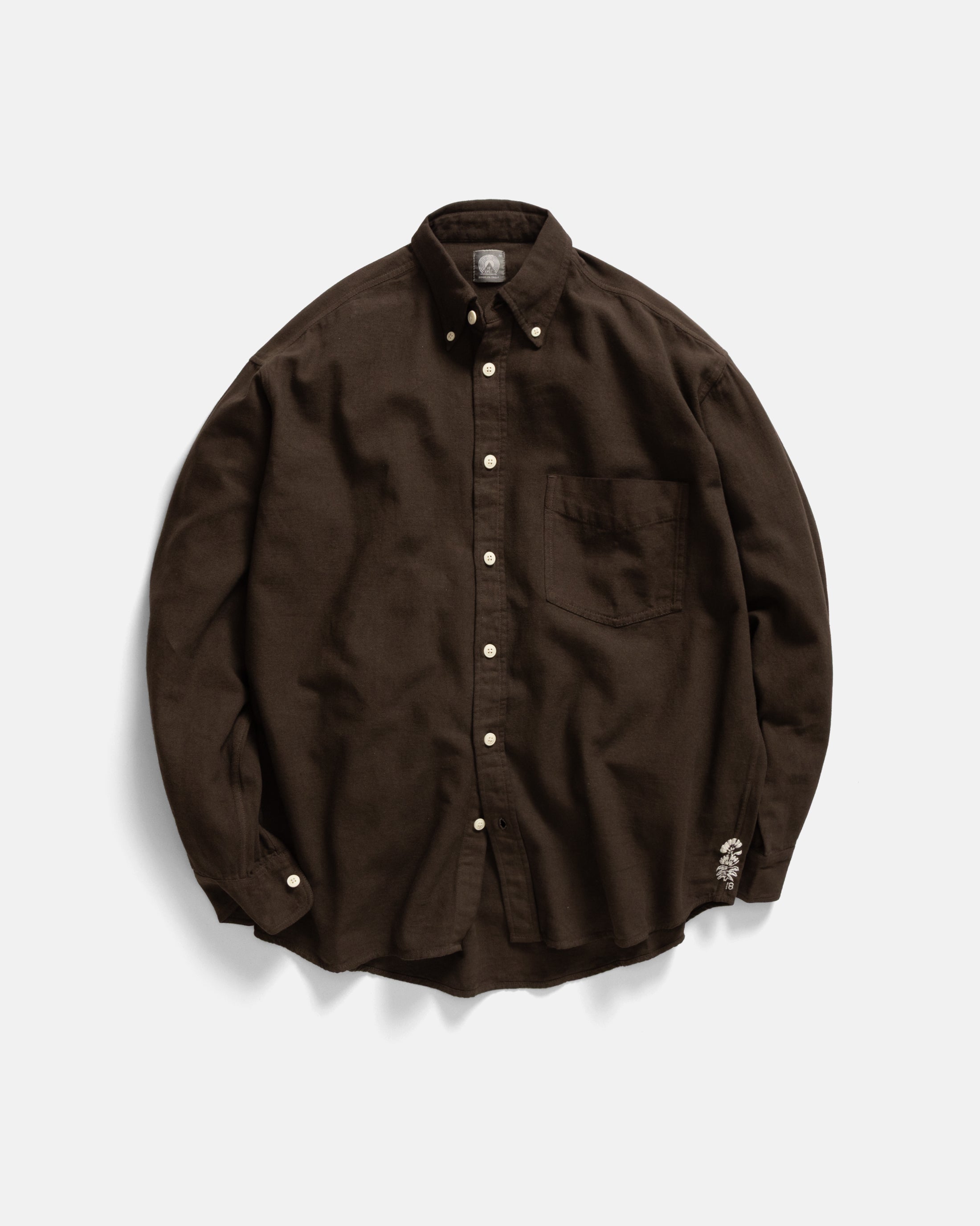 JESPER VINTAGE BUTTON DOWN SHIRT - FONDENTE CHOCOLATE OXFORD CLOTH