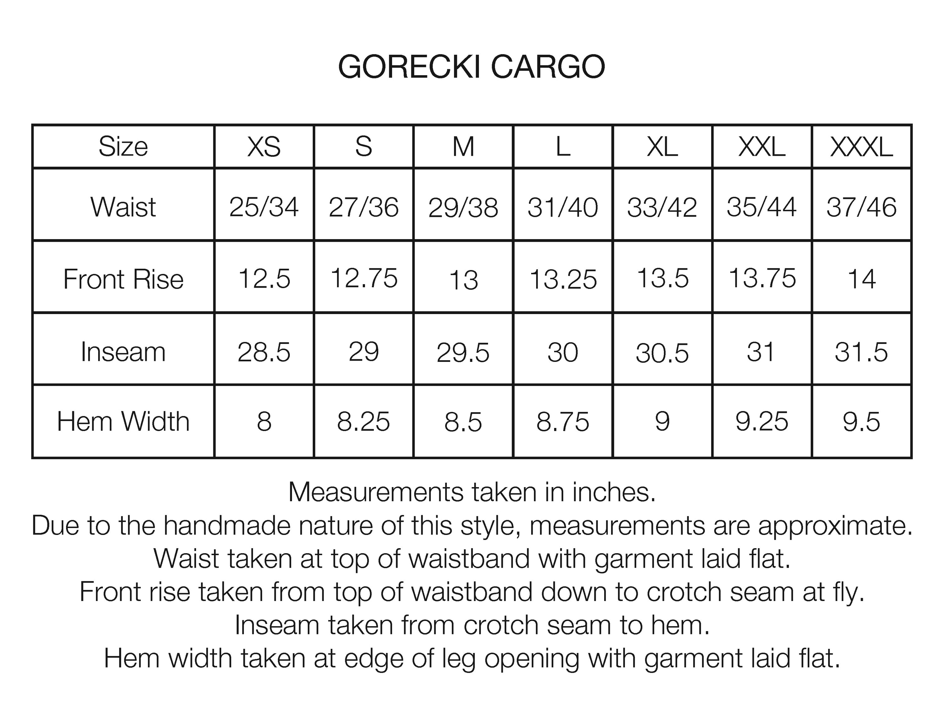 GORECKI CARGO PANT - ANCIENT OLIVE DOUBLE WEAVE JACQUARD COTTON