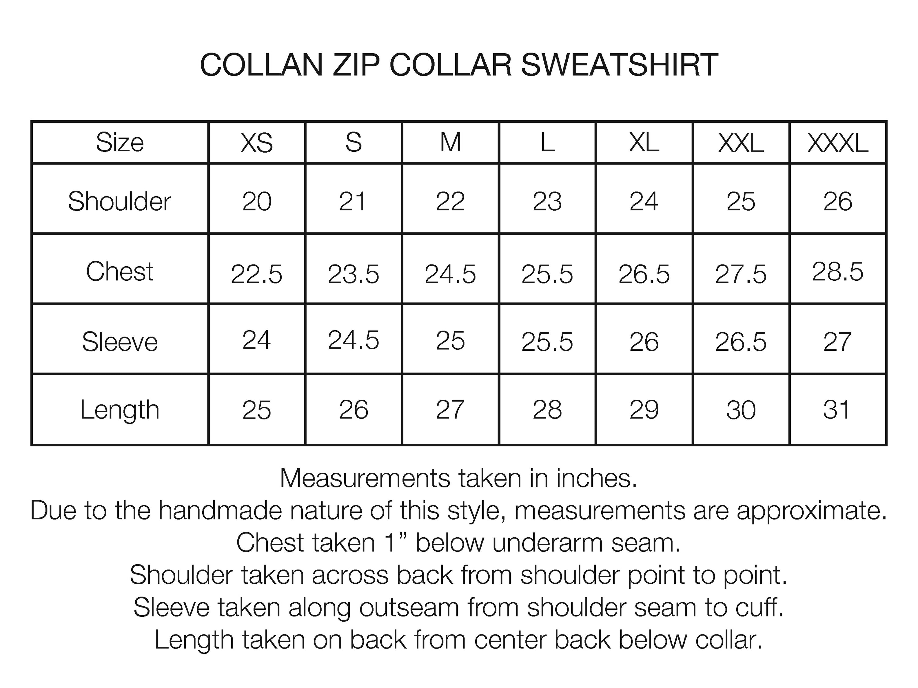 COLLAN ZIP COLLAR SWEATSHIRT - FONDENTE BROWN 19oz. ALL COTTON LOOPBACK TERRY FLEECE