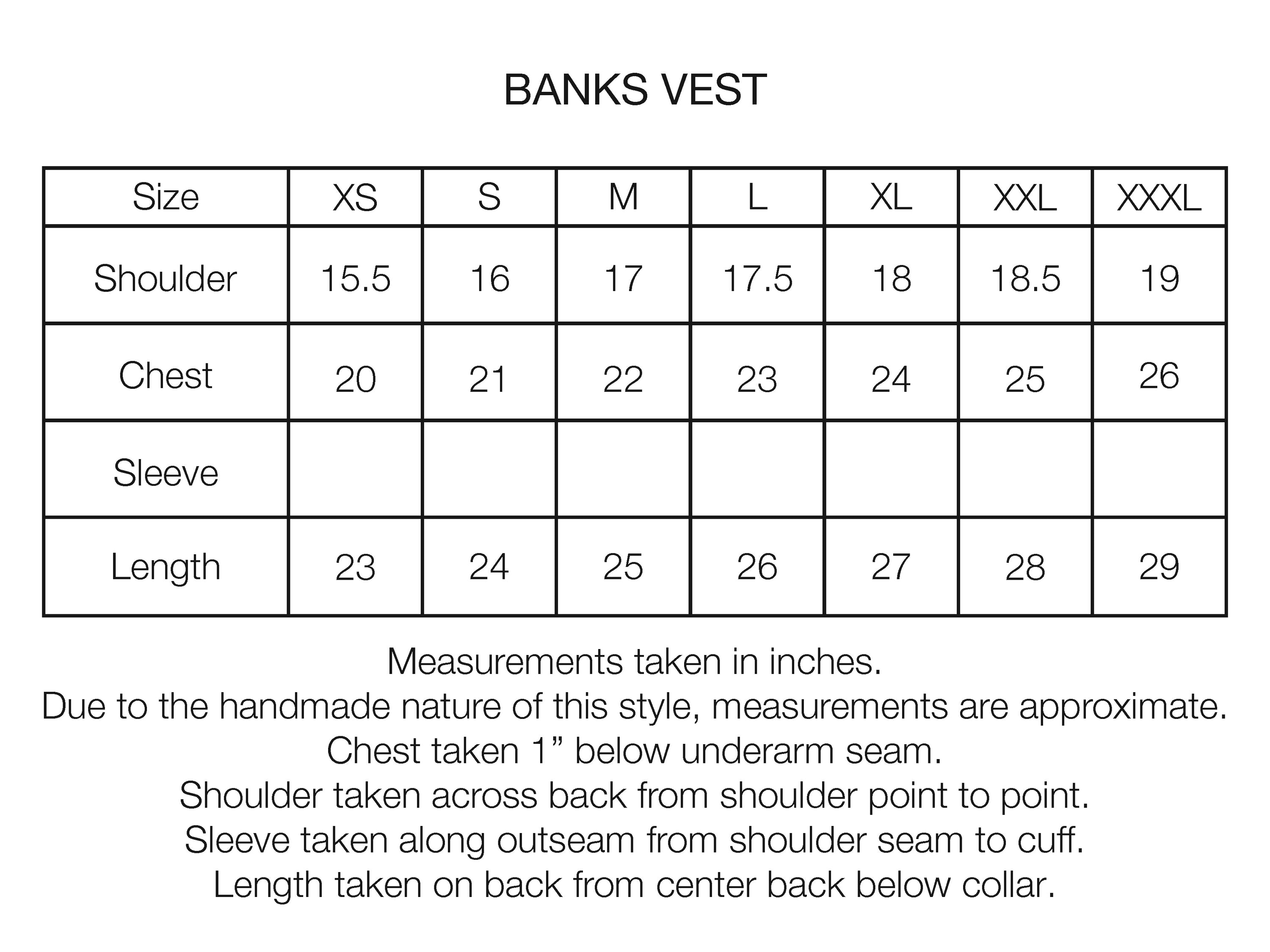 BANKS UTILITY FLEECE VEST- BLACK / ECRU / AGED OLIVE BLOCK PRINTED ORGANIC ORGANIC COTTON SHERPA