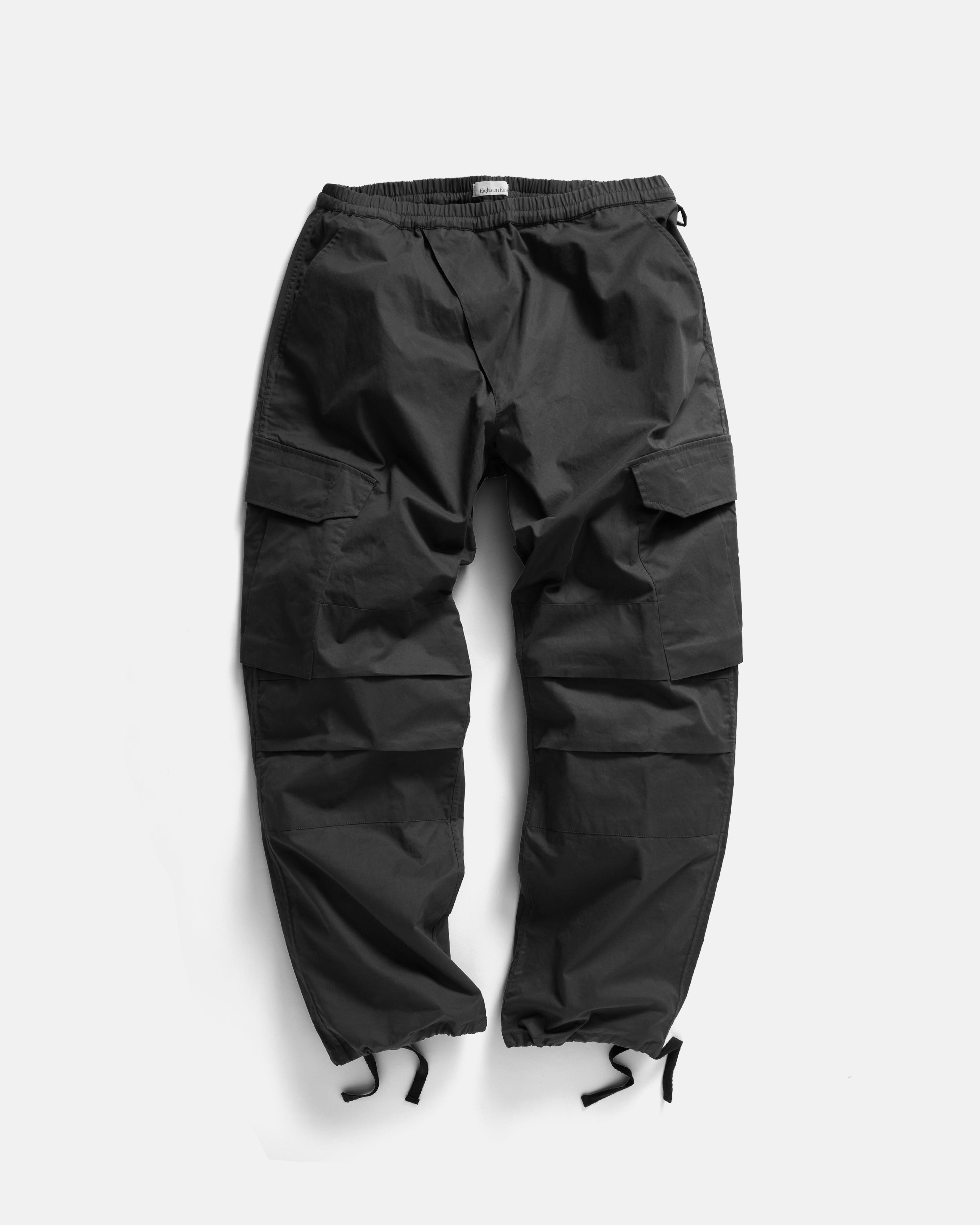 RICHMOND RAF EASY CARGO PANT - SUNBLEACHED BLACK WASHED WAX COTTON