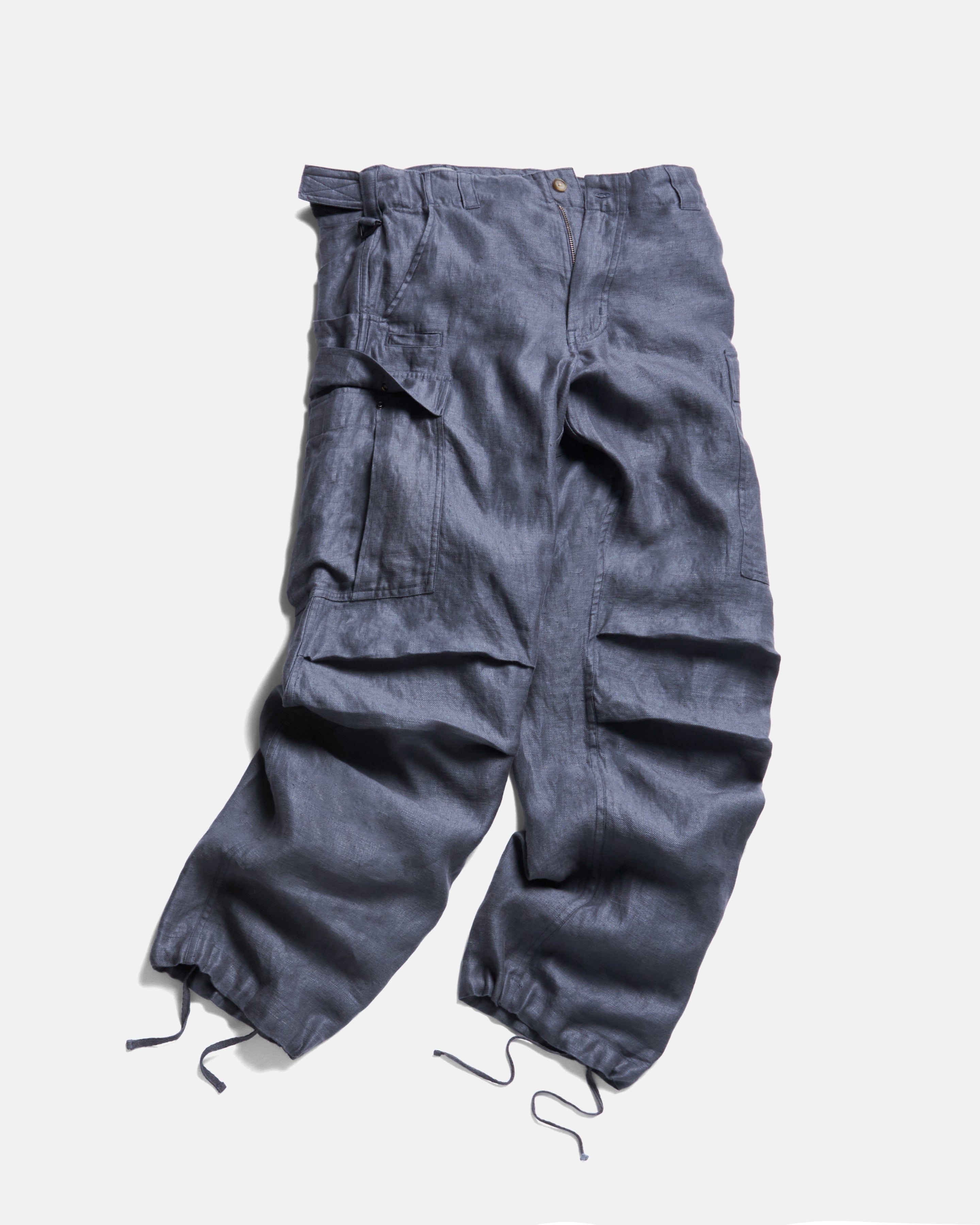 TAC UTILITY CARGO PANT - TURBULENCE SLATE LINEN TWILL – 18 East
