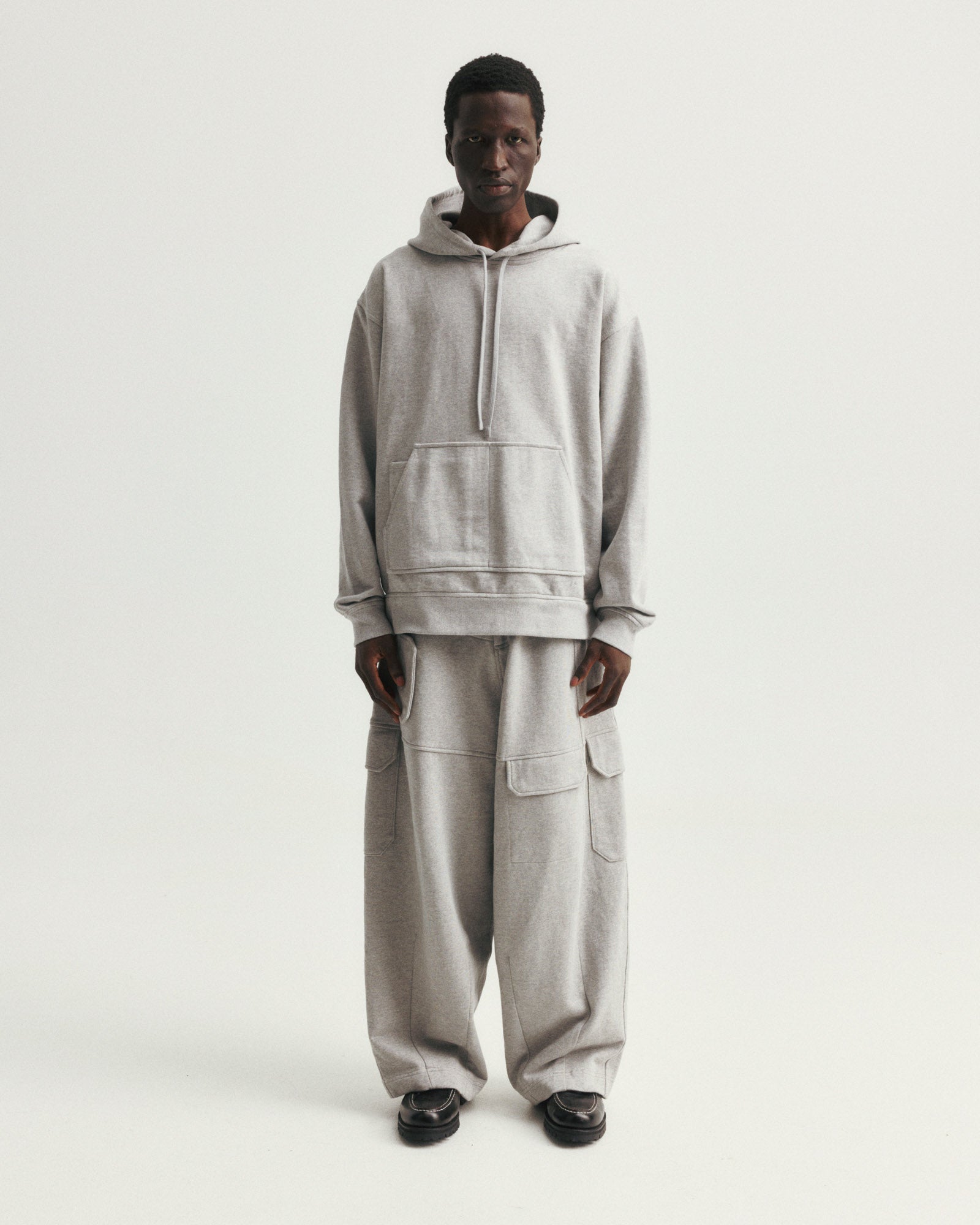 NOVIS HOODED SWEATSHIRT - PRACTICE HEATHER 19oz. ALL COTTON LOOPBACK TERRY FLEECE