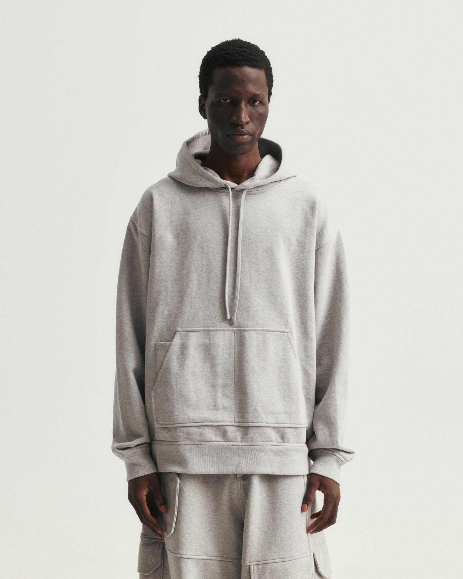 NOVIS HOODED SWEATSHIRT - PRACTICE HEATHER 19oz. ALL COTTON LOOPBACK TERRY FLEECE