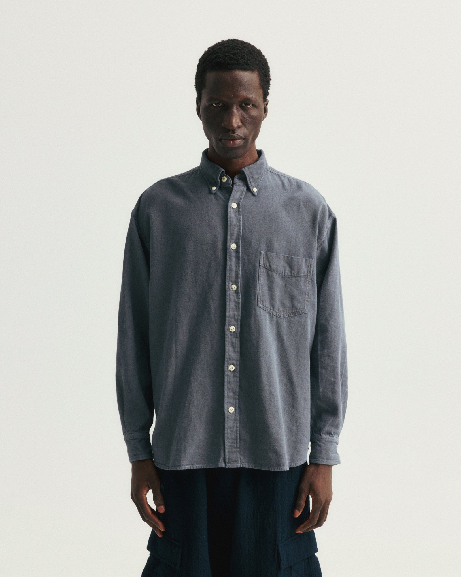JESPER VINTAGE BUTTON DOWN SHIRT - TURBULENCE PIGMENT DYED OXFORD CLOTH