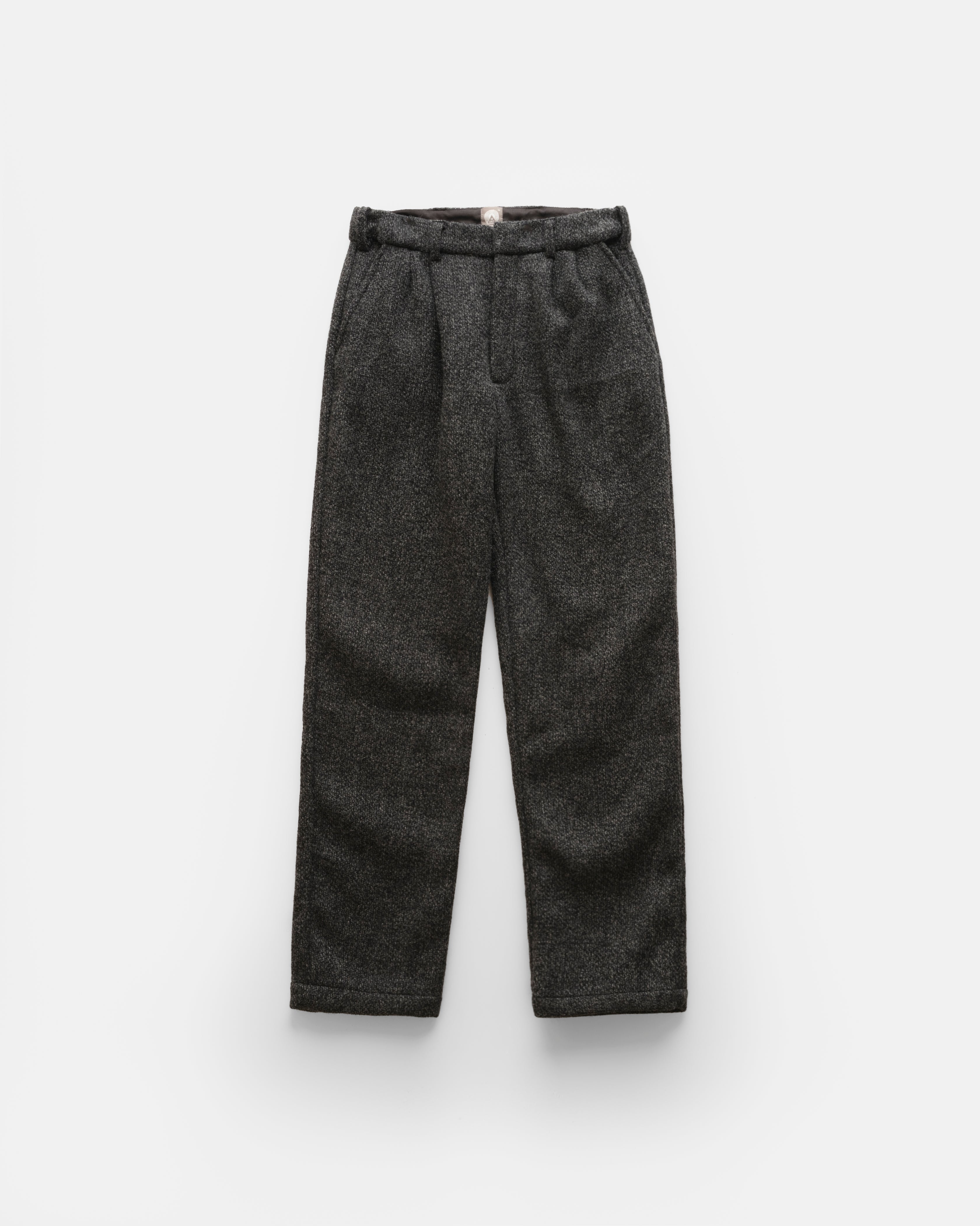 AUSTEN DOUBLE PLEATED PANT - CHARCOAL WOOL TWEED CORDUROY – 18 East