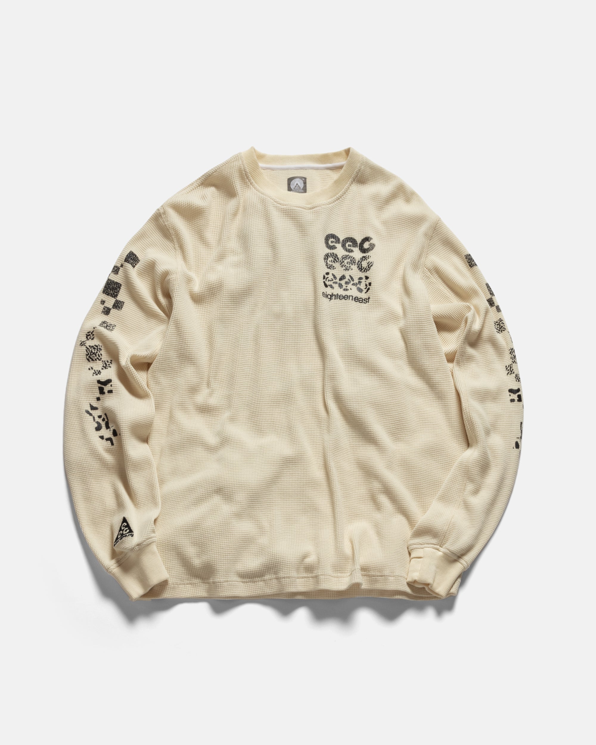 25-26AW Layered LongSleeveShirt オーバーサイズ ARIZ LONG SLEEVE THERMAL - IVORY TECH COTTON – 18 East