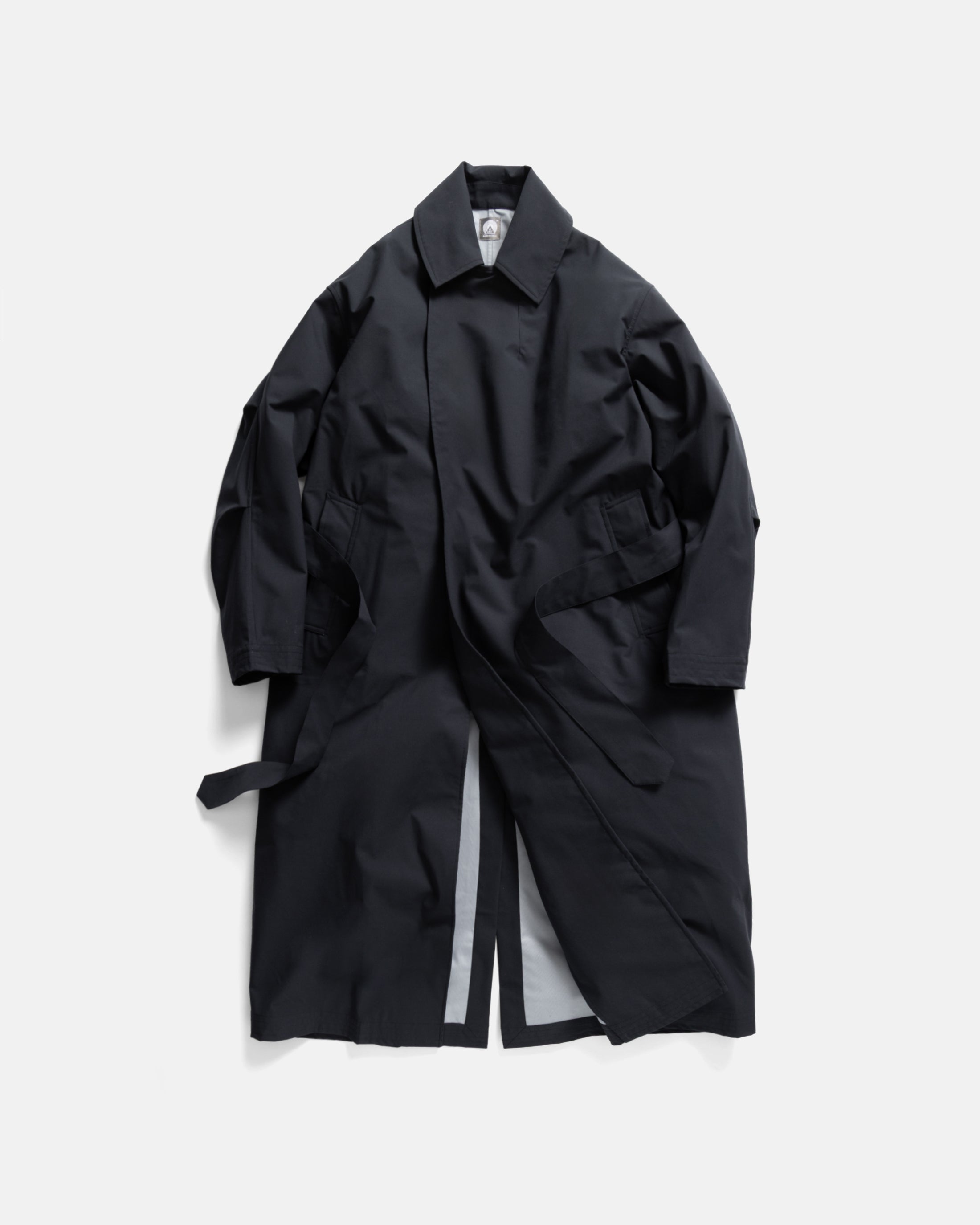 BELTED BRIDGE COAT - NOCTURN NAVY WATER-REPELLENT 3L BONDED MEMBRANE