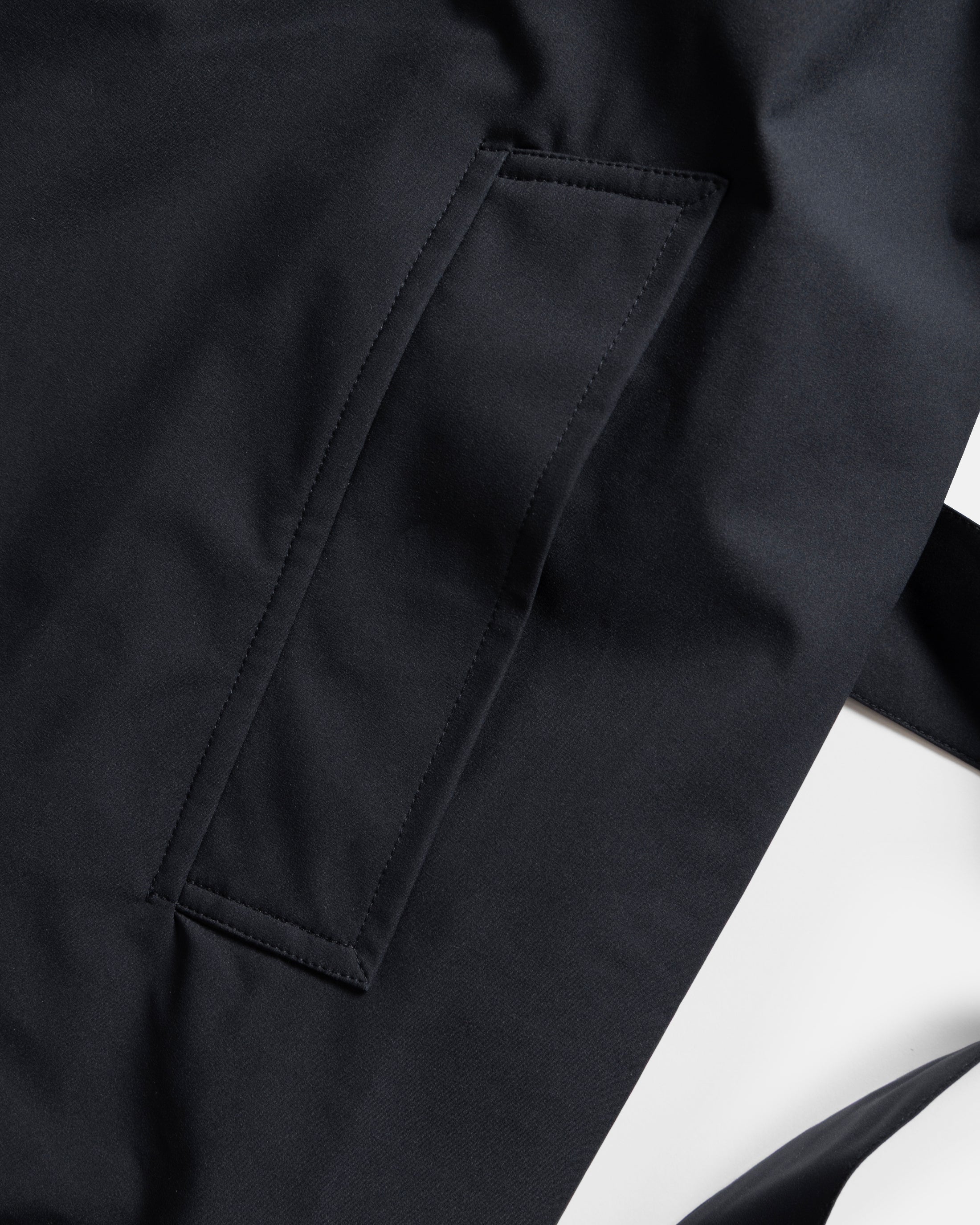 BELTED BRIDGE COAT - NOCTURN NAVY WATER-REPELLENT 3L BONDED MEMBRANE