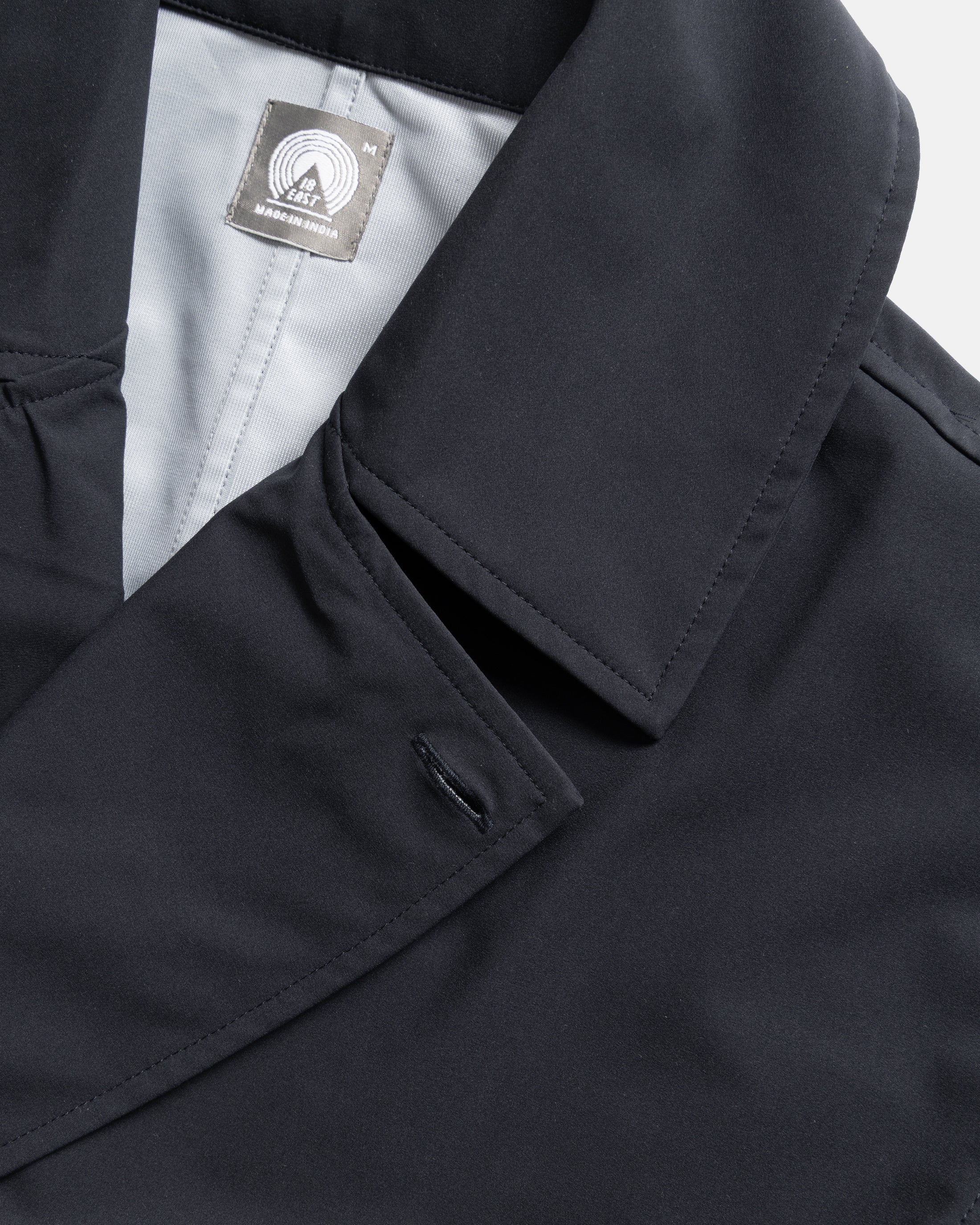 BELTED BRIDGE COAT - NOCTURN NAVY WATER-REPELLENT 3L BONDED MEMBRANE