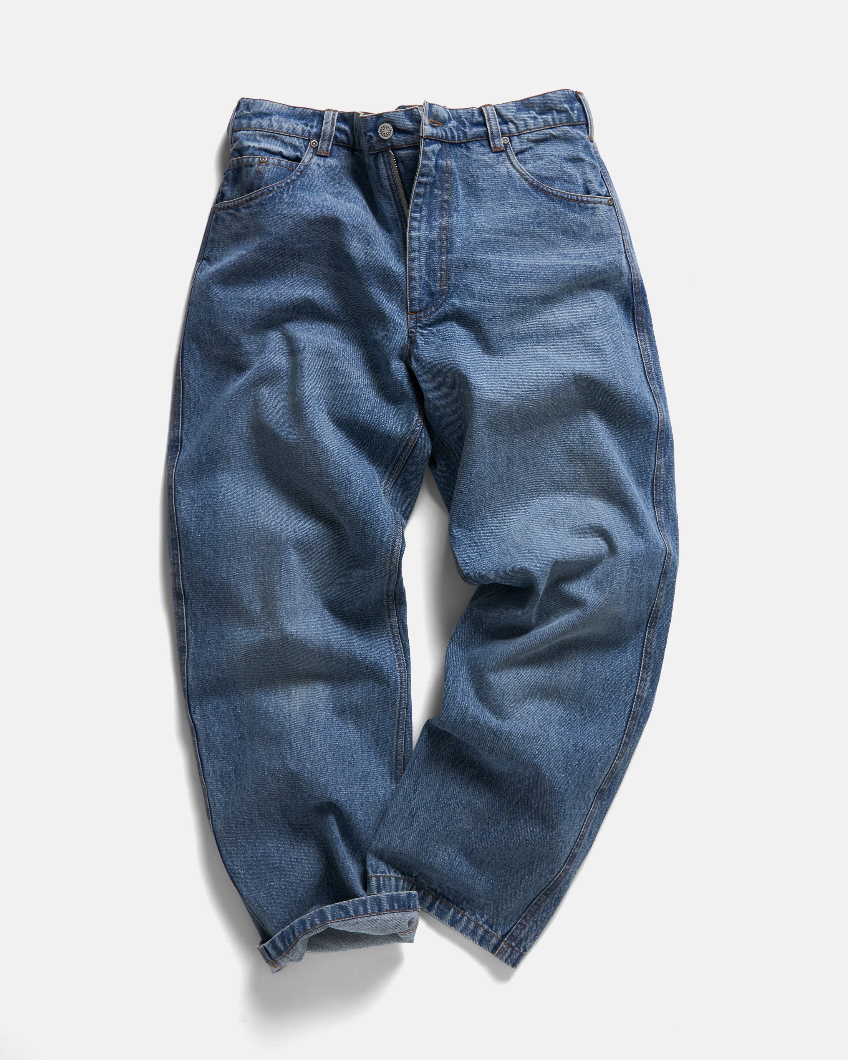 TENNER FIVE POCKET JEANS - 13 oz. MID-WASH DENIM – 18 East