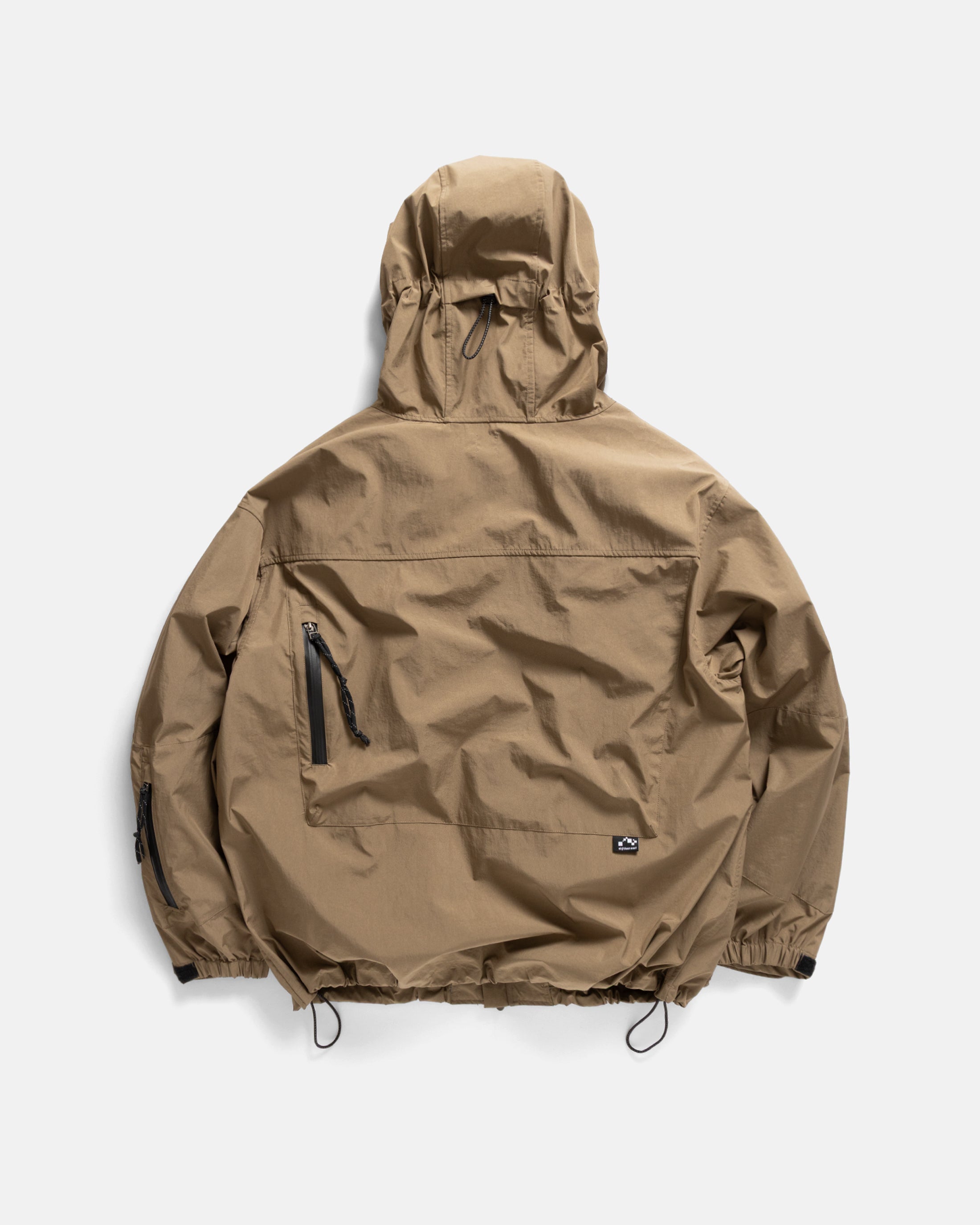 CASCADE OUTDOOR PROTECTION SYSTEM HOODED SHELL - DRIED SOIL WATER-REPELLENT 3L BONDED MEMBRANE