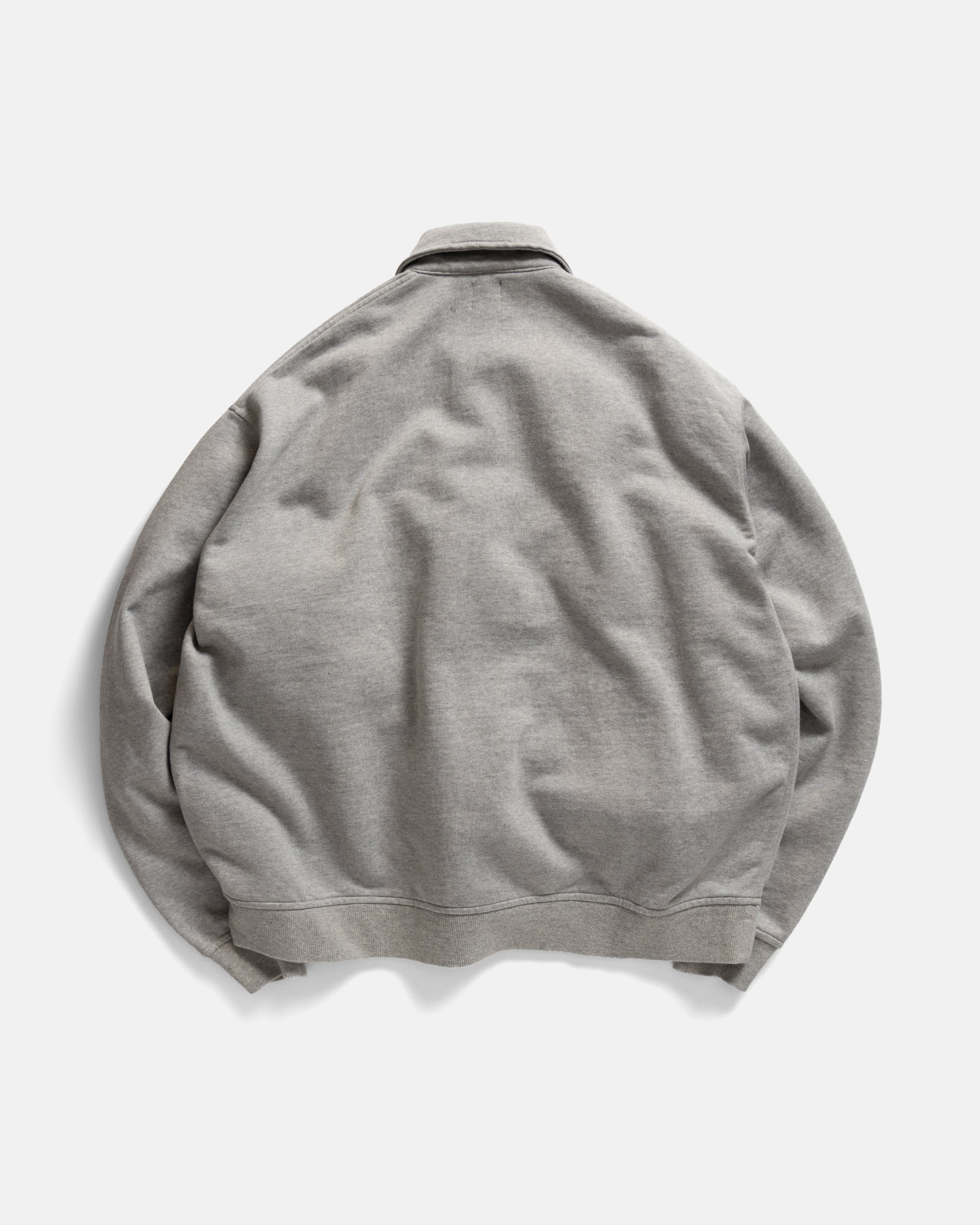 COLLAN ZIP COLLAR SWEATSHIRT - PRACTICE HEATHER 19oz. ALL COTTON LOOPBACK TERRY FLEECE