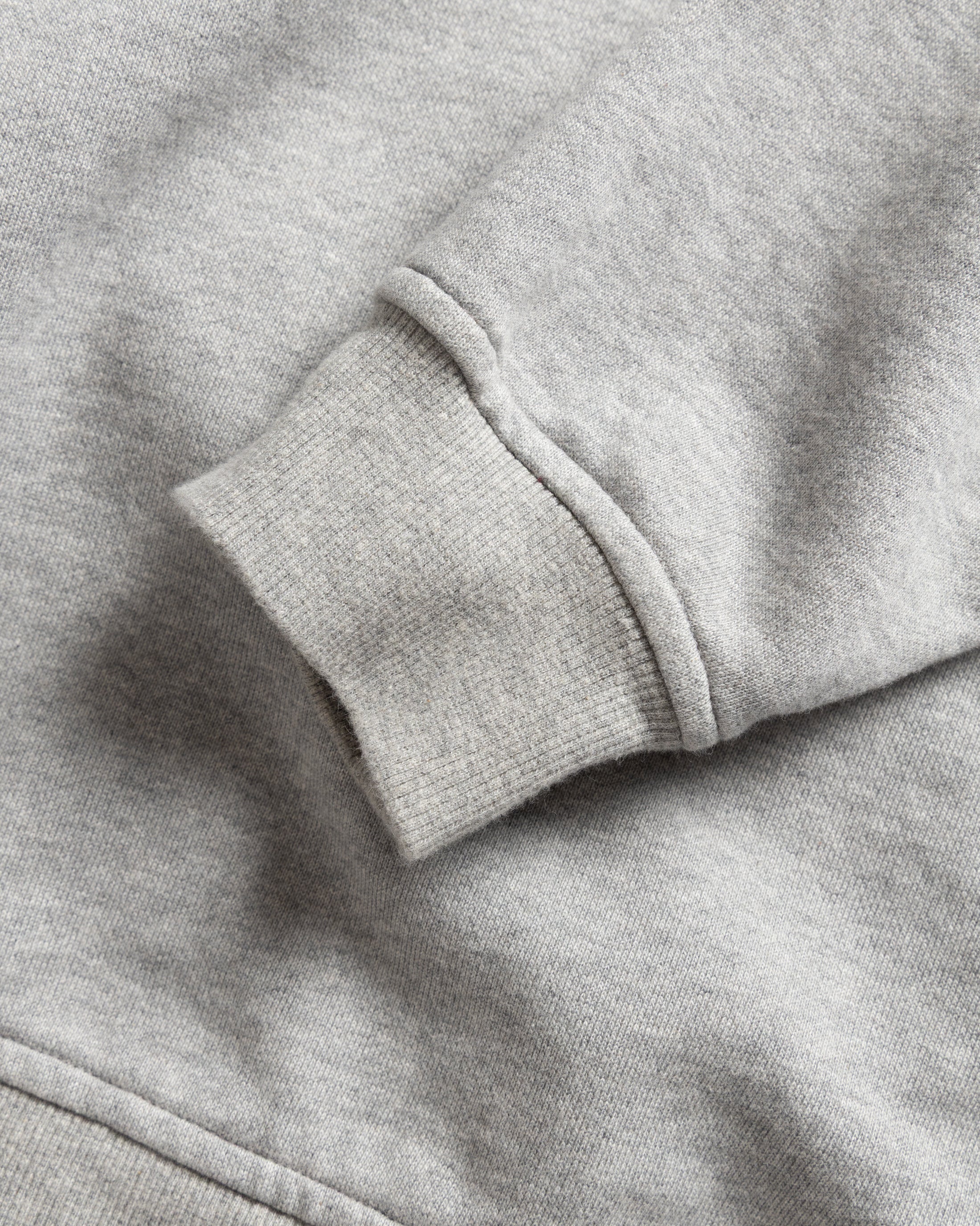 COLLAN ZIP COLLAR SWEATSHIRT - PRACTICE HEATHER 19oz. ALL COTTON LOOPBACK TERRY FLEECE