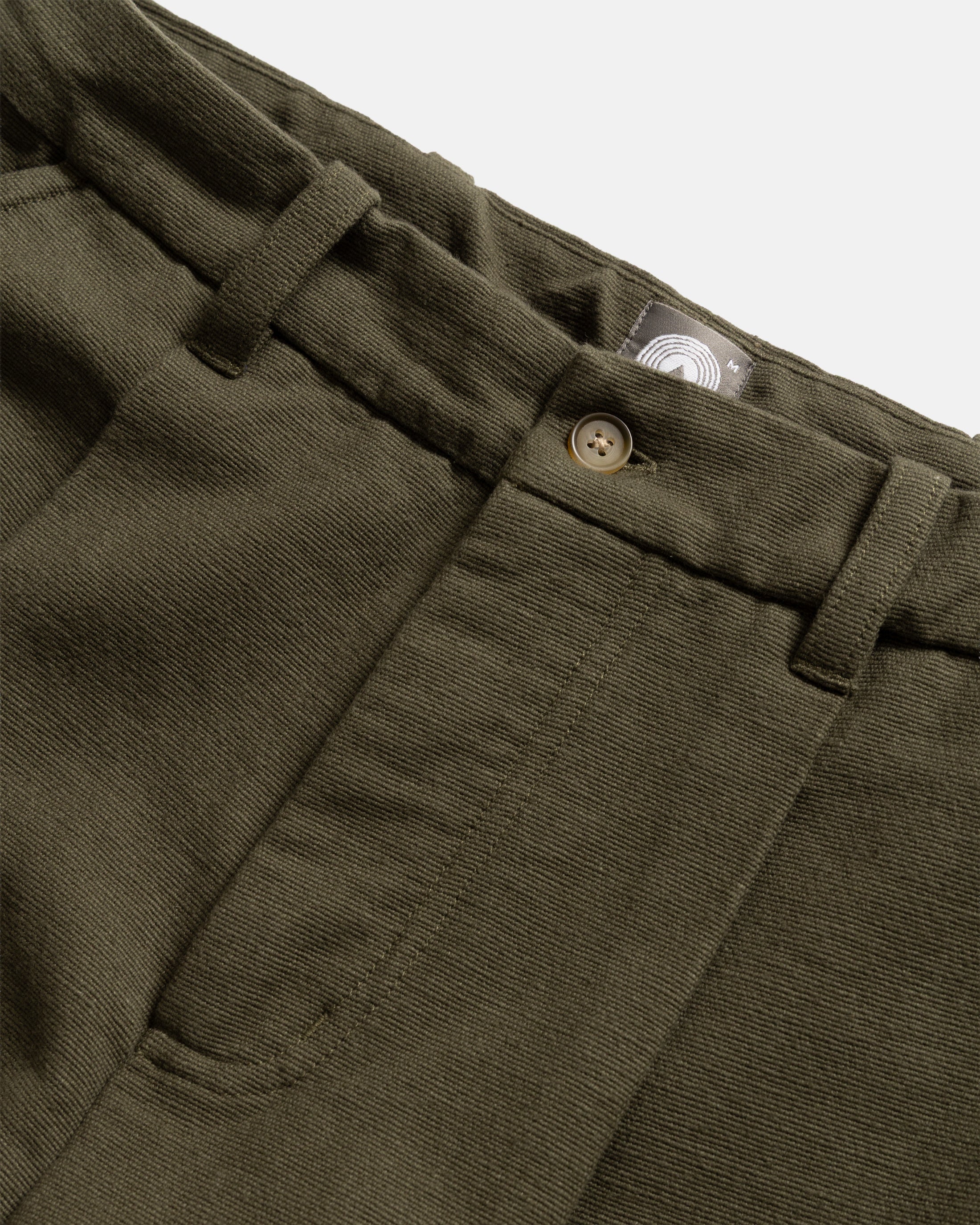 JIAN SINGLE PLEAT PANT - RIFLE GREEN HANDSPUN COTTON CANVAS