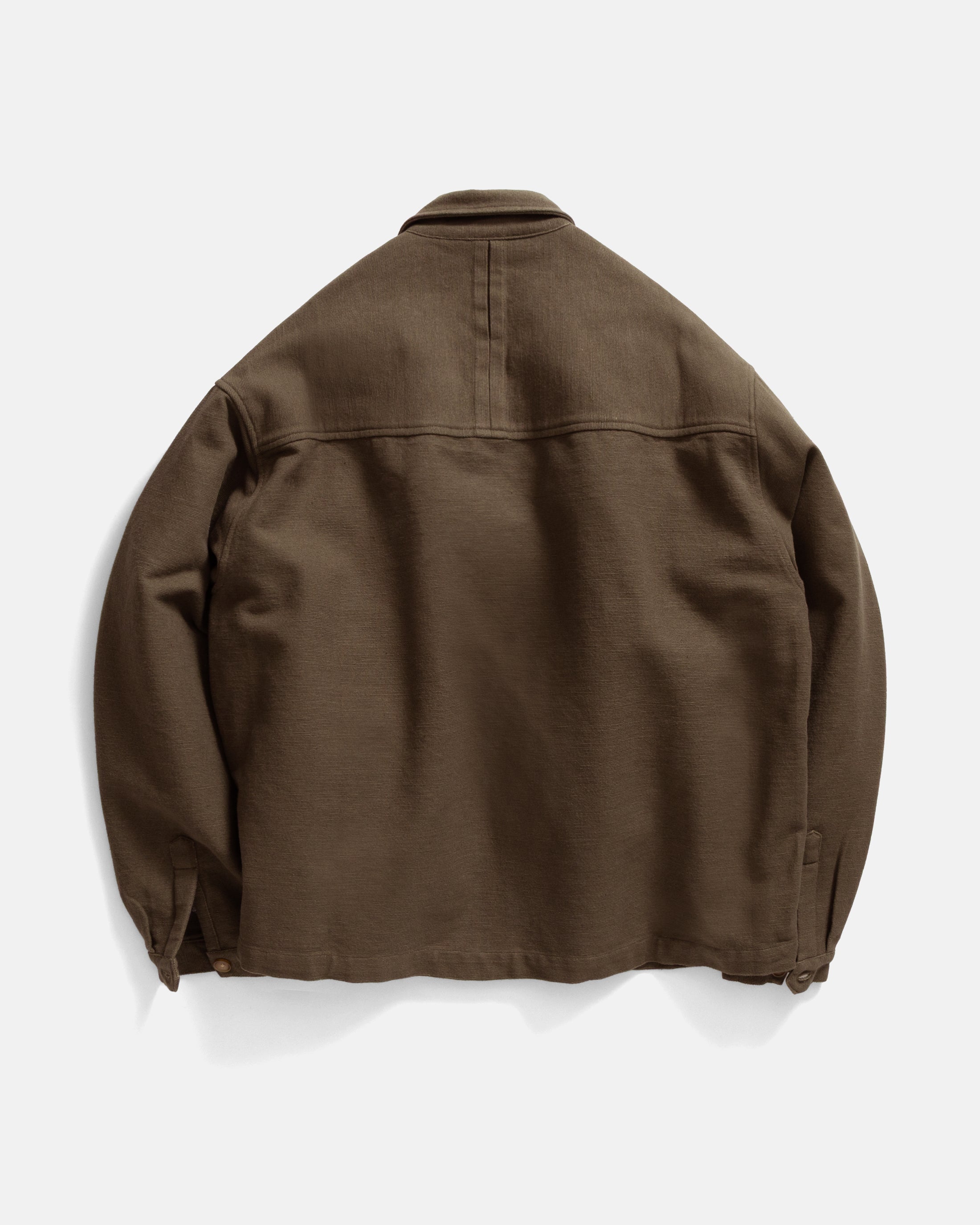 SAM SHIRT JACKET - FONDENTE BROWN HANDSPUN COTTON CANVAS