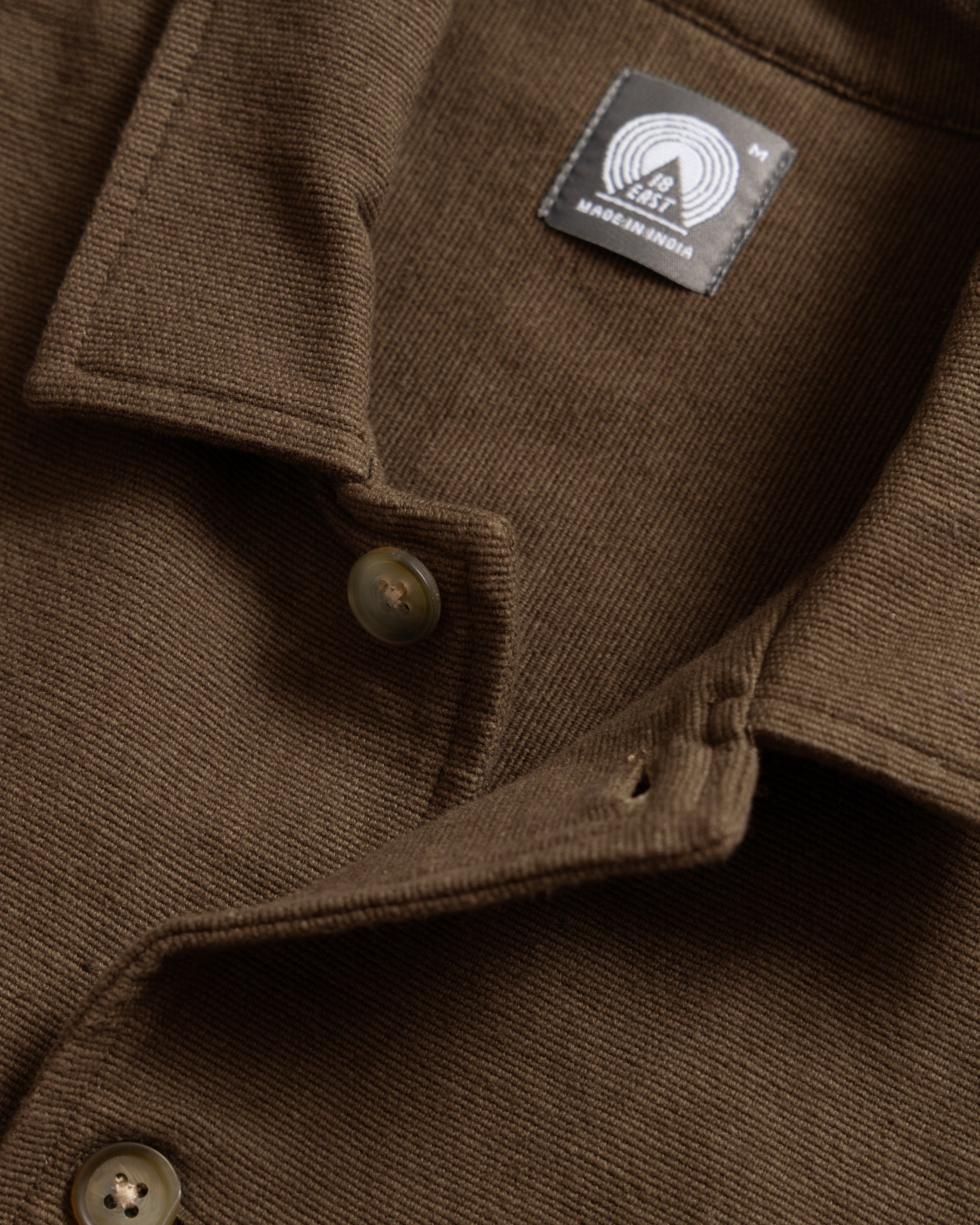 SAM SHIRT JACKET - FONDENTE BROWN HANDSPUN COTTON CANVAS