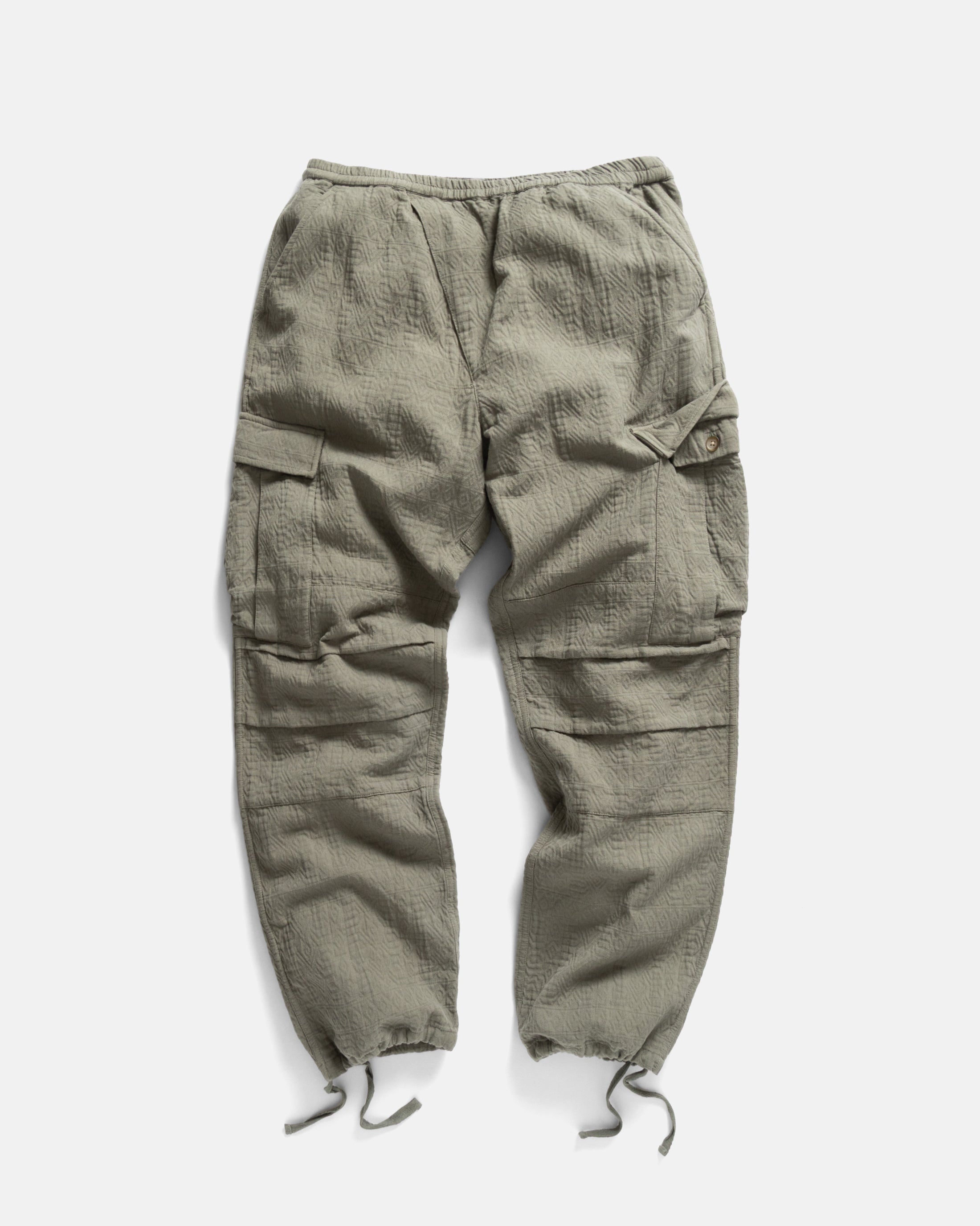 GORECKI CARGO PANT - ANCIENT OLIVE DOUBLE WEAVE JACQUARD COTTON