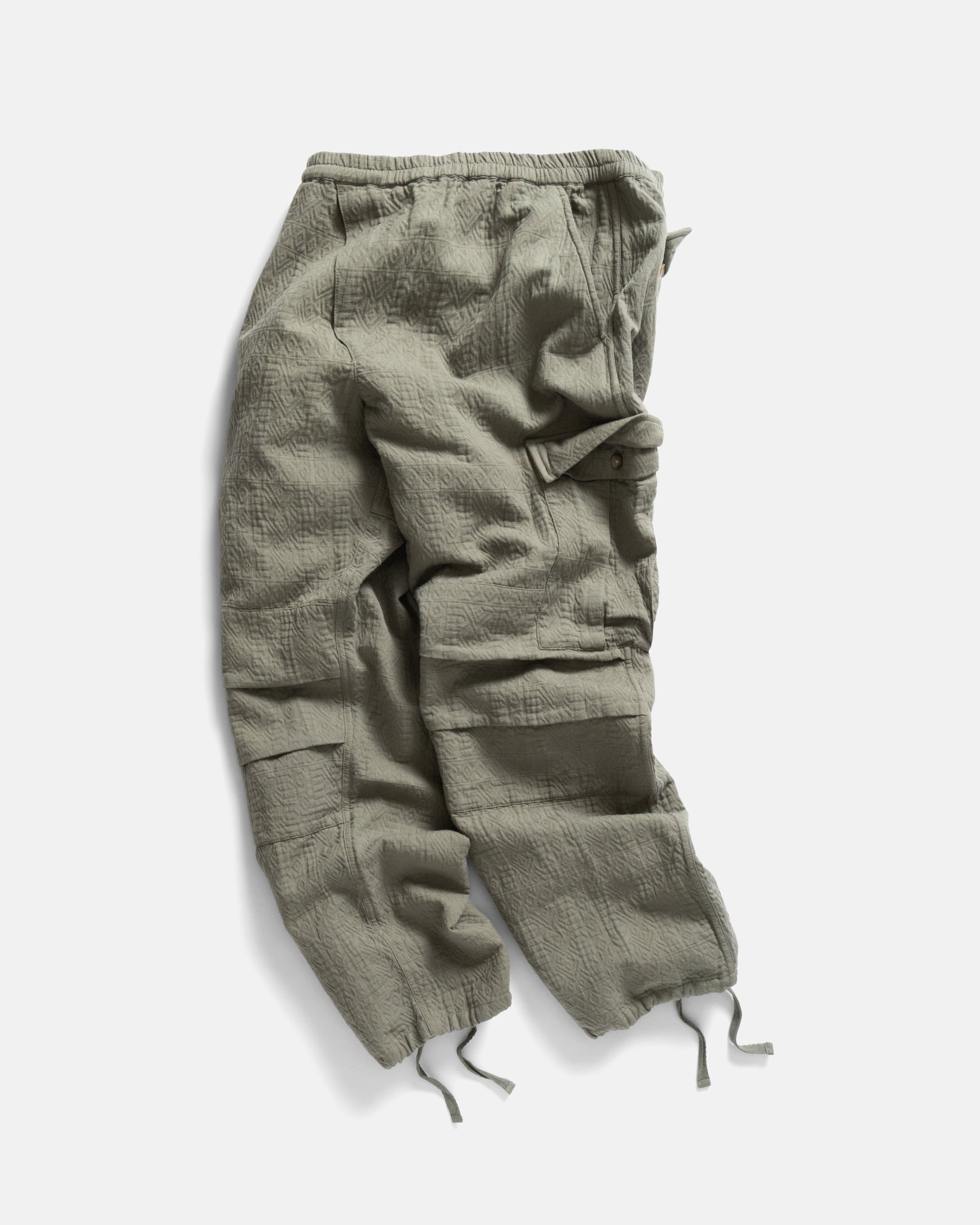 GORECKI CARGO PANT - ANCIENT OLIVE DOUBLE WEAVE JACQUARD COTTON