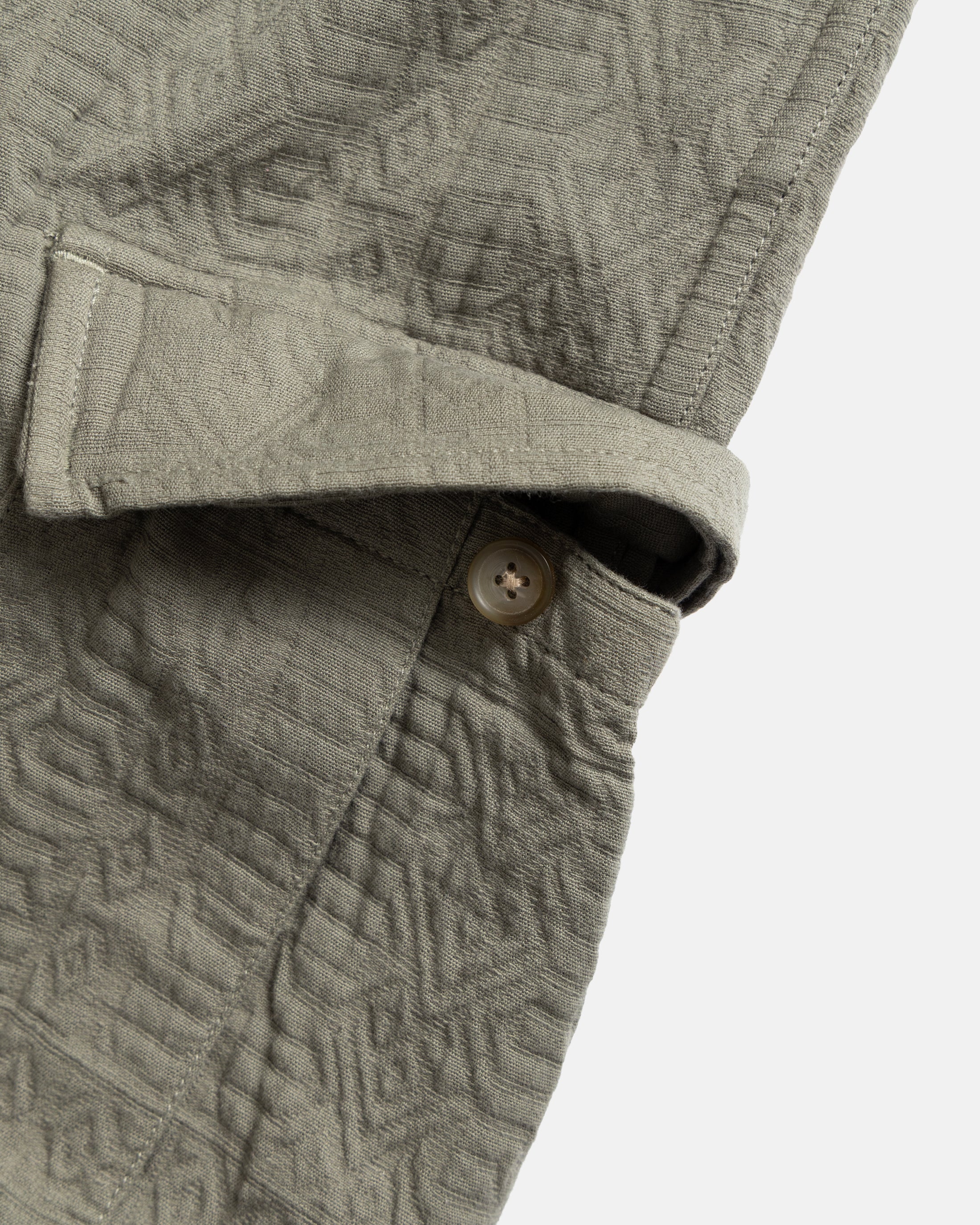 GORECKI CARGO PANT - ANCIENT OLIVE DOUBLE WEAVE JACQUARD COTTON