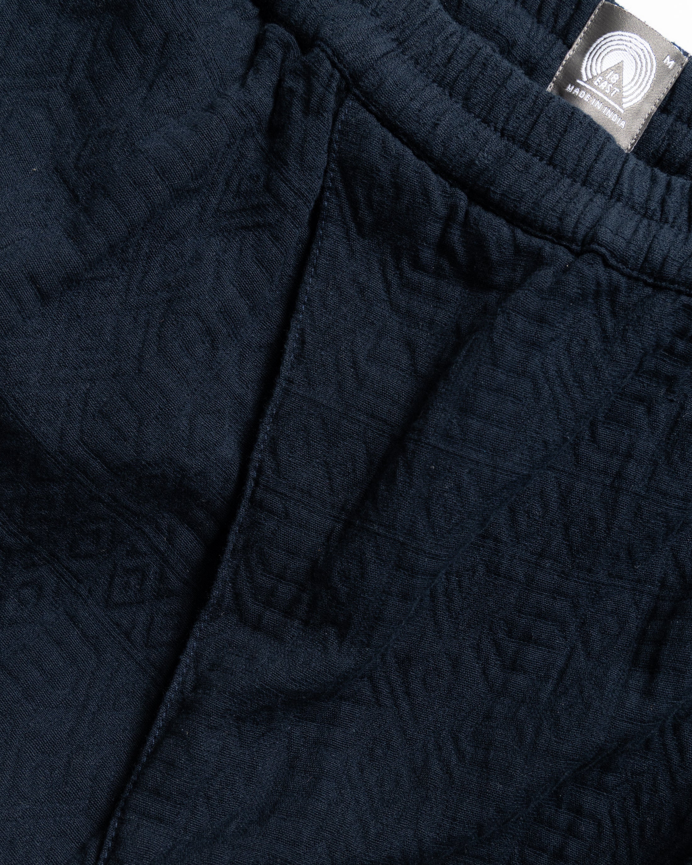 GORECKI CARGO PANT - NAVY DOUBLE WEAVE JACQUARD COTTON