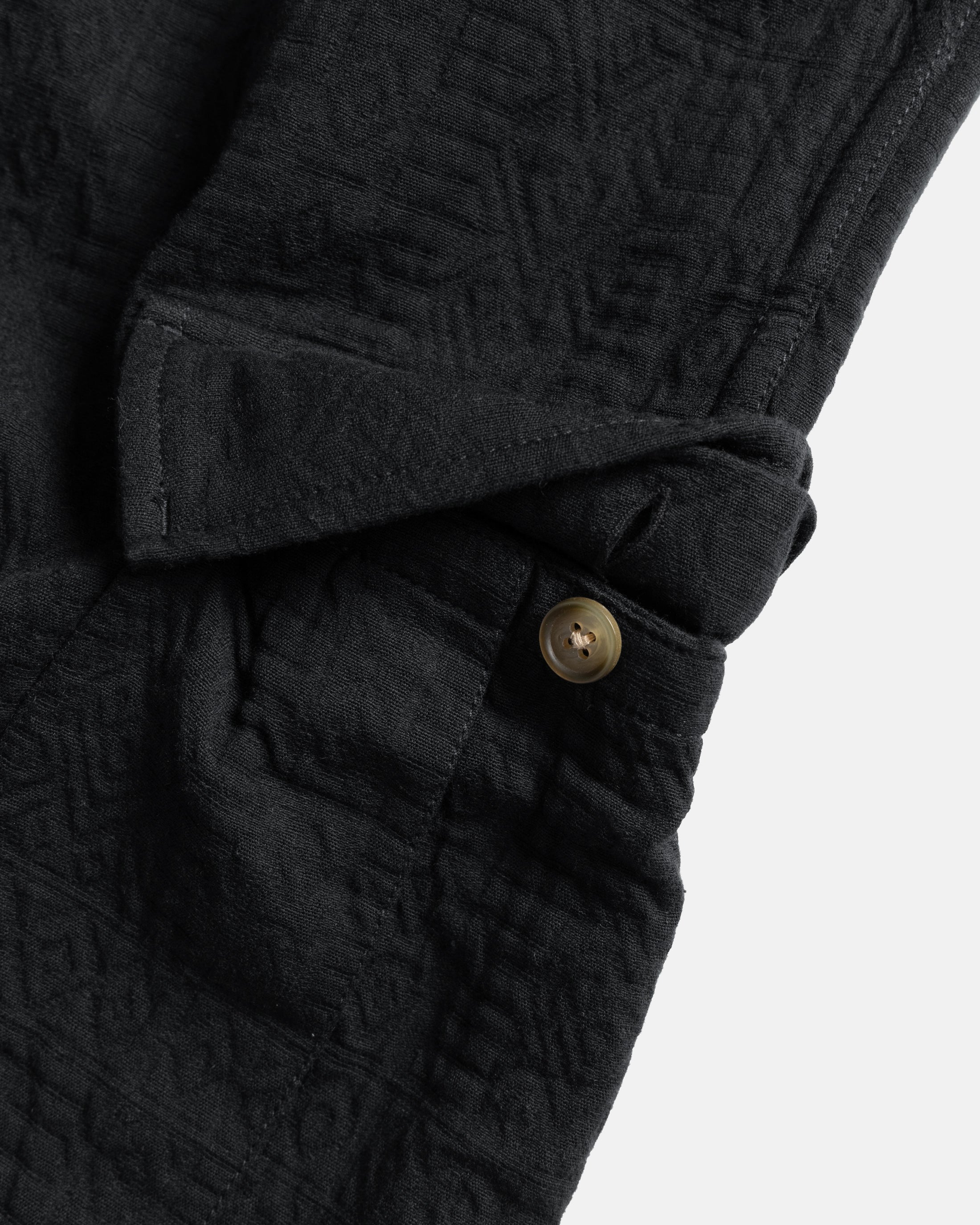 GORECKI CARGO PANT - BLACK DOUBLE WEAVE JACQUARD COTTON