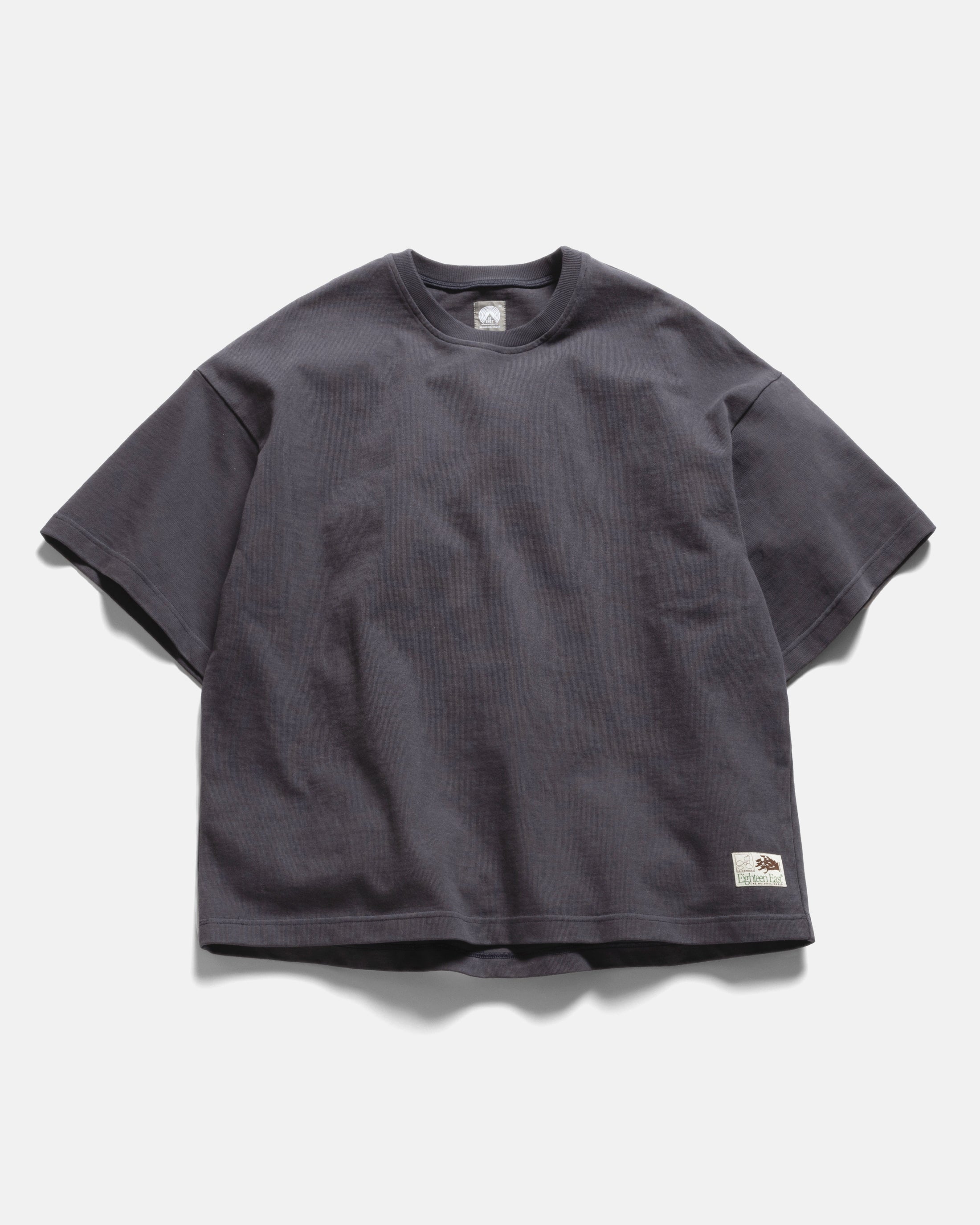 GRAHAME BIG TEE - WASHED NAVY HEAVYWEIGHT COTTON JERSEY – 18 East