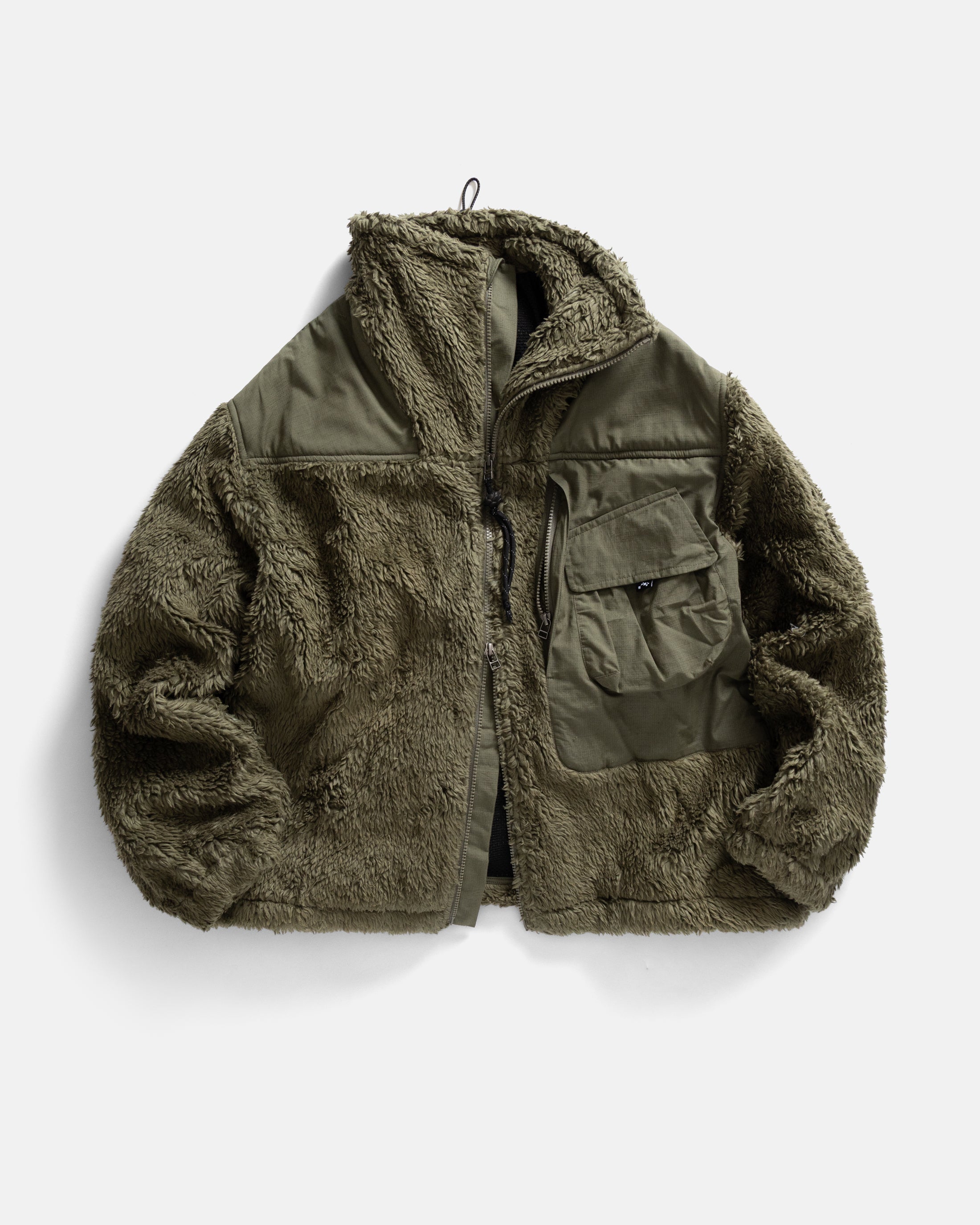 IXON オリーブジャケット 3XL ROWAN DEEP PILE FIELD FLEECE - O.D. GREEN ORGANIC COTTON SHERPA