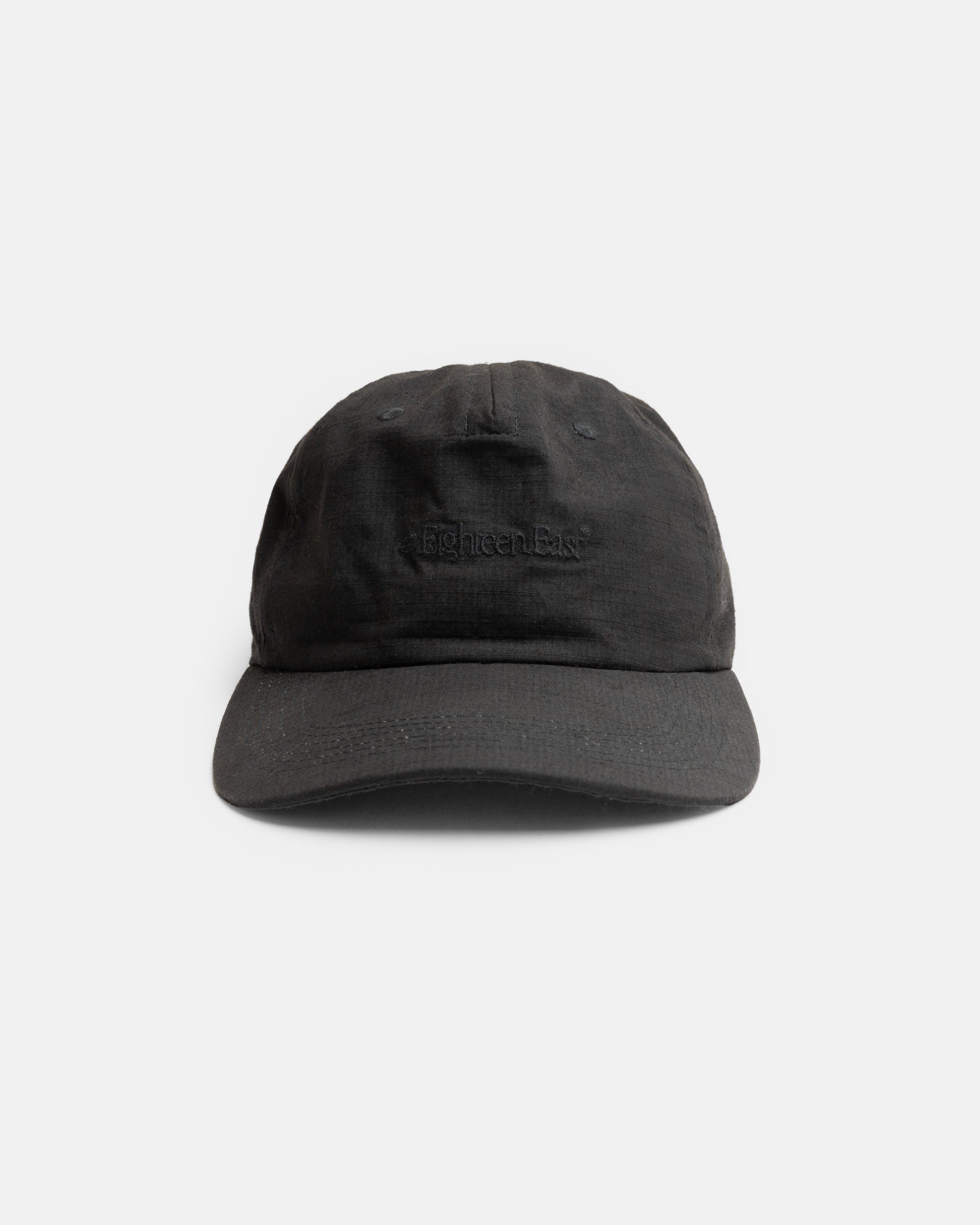 GLOBAL SERIF STOWE UNLINED 5 PANEL HAT - PIRATE BLACK COTTON MICRO