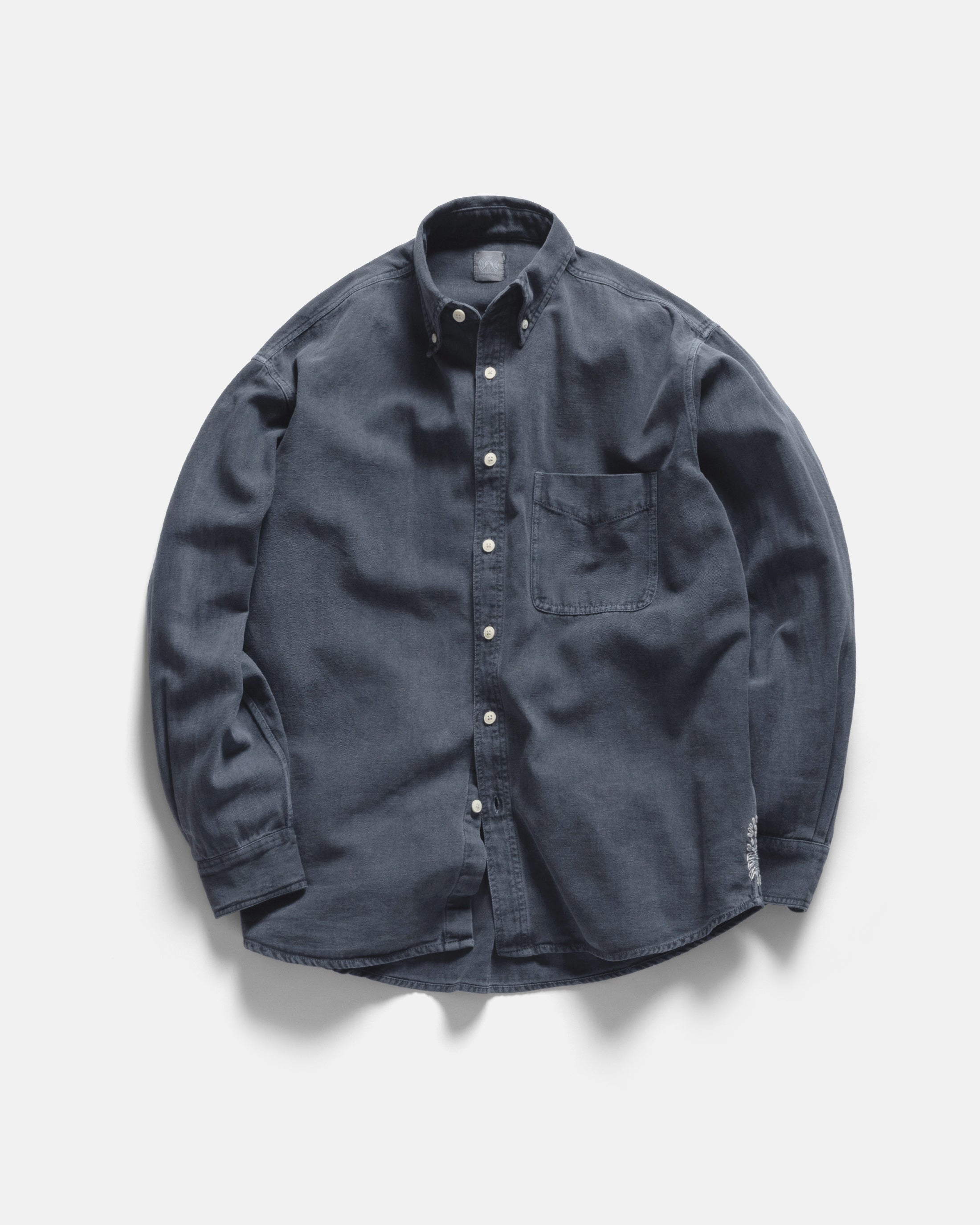 JESPER VINTAGE BUTTON DOWN SHIRT - NAVY PIGMENT DYED OXFORD CLOTH