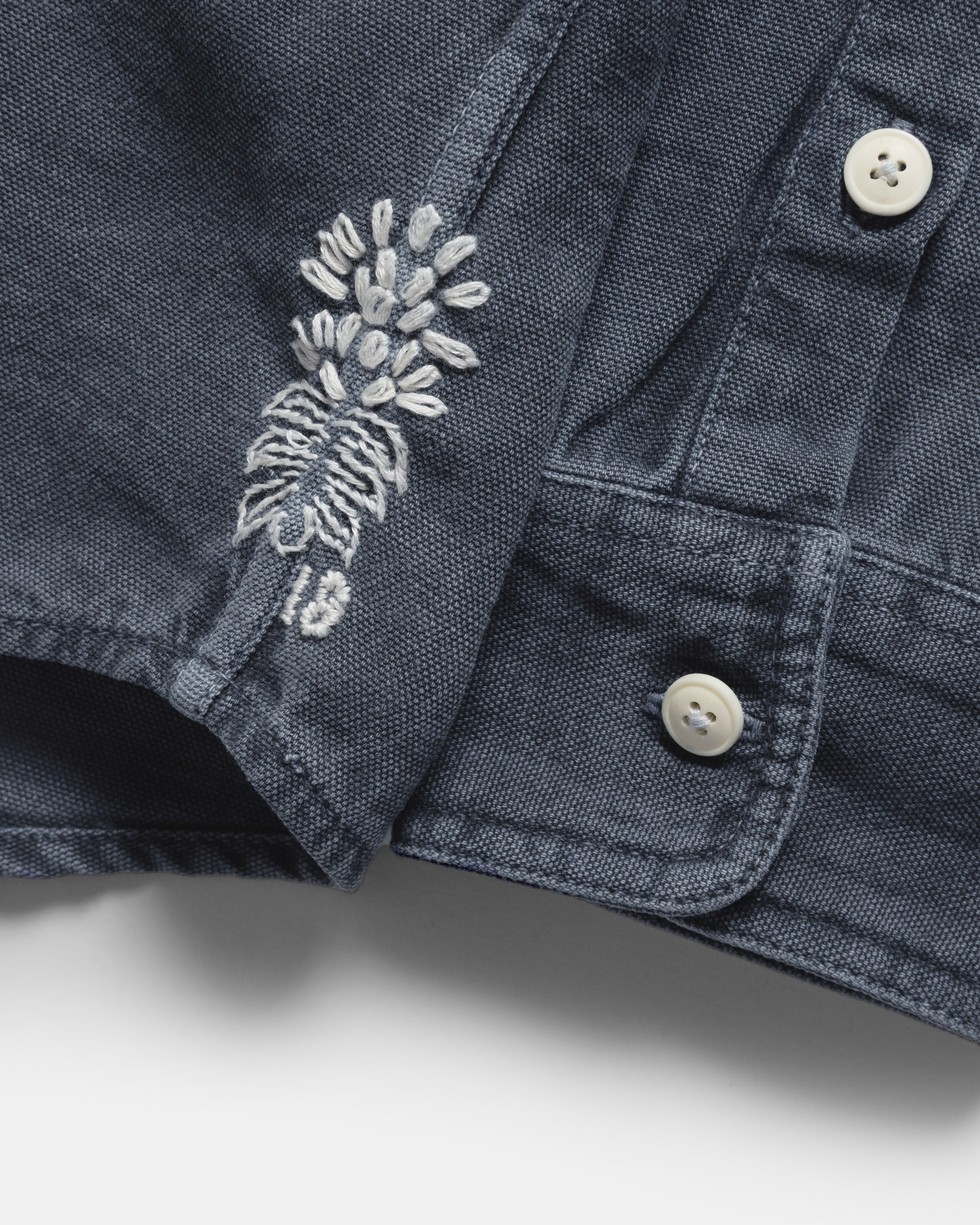 JESPER VINTAGE BUTTON DOWN SHIRT - NAVY PIGMENT DYED OXFORD CLOTH