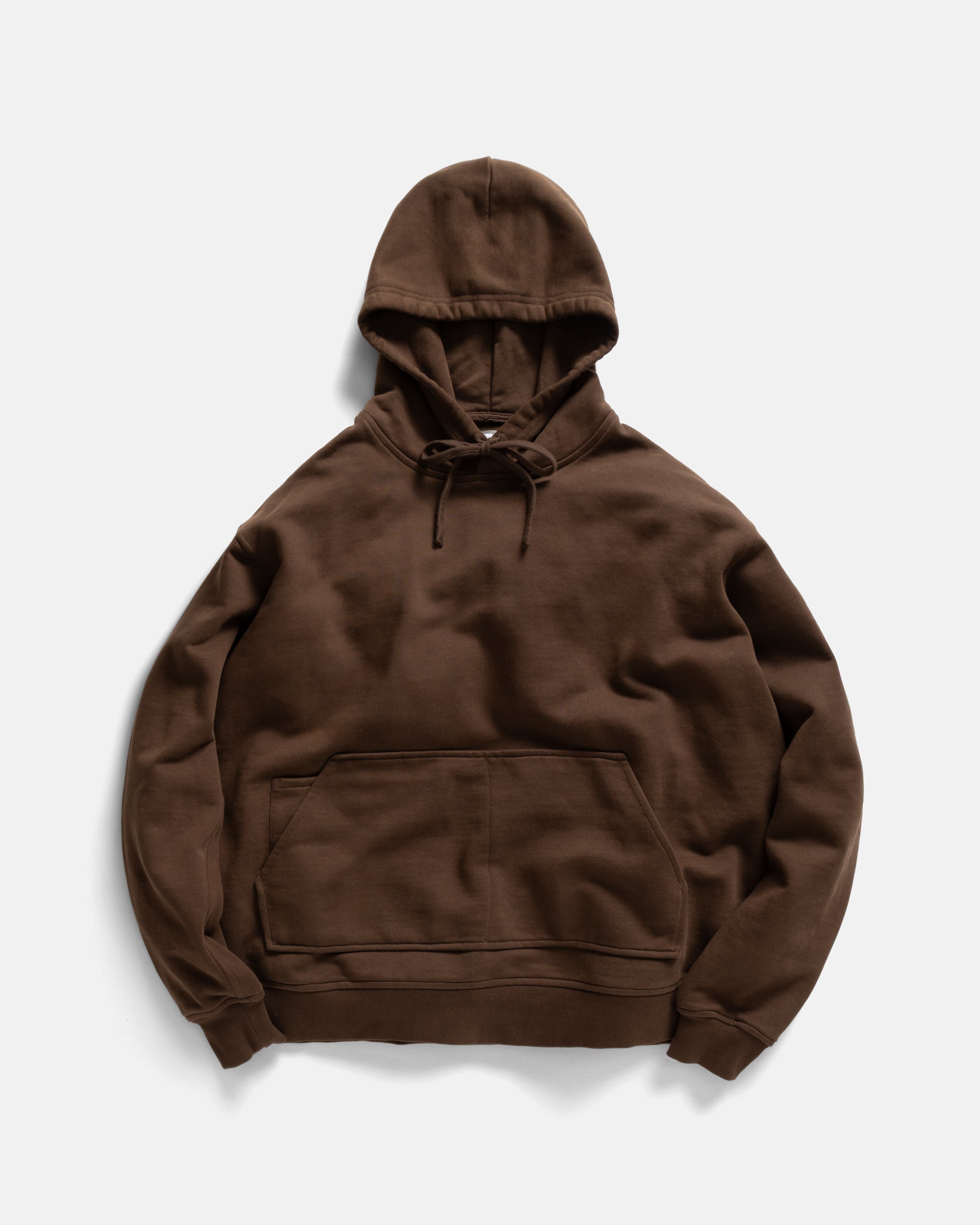 NOVIS HOODED SWEATSHIRT - FONDENTE BROWN 19oz. ALL COTTON LOOPBACK TERRY FLEECE