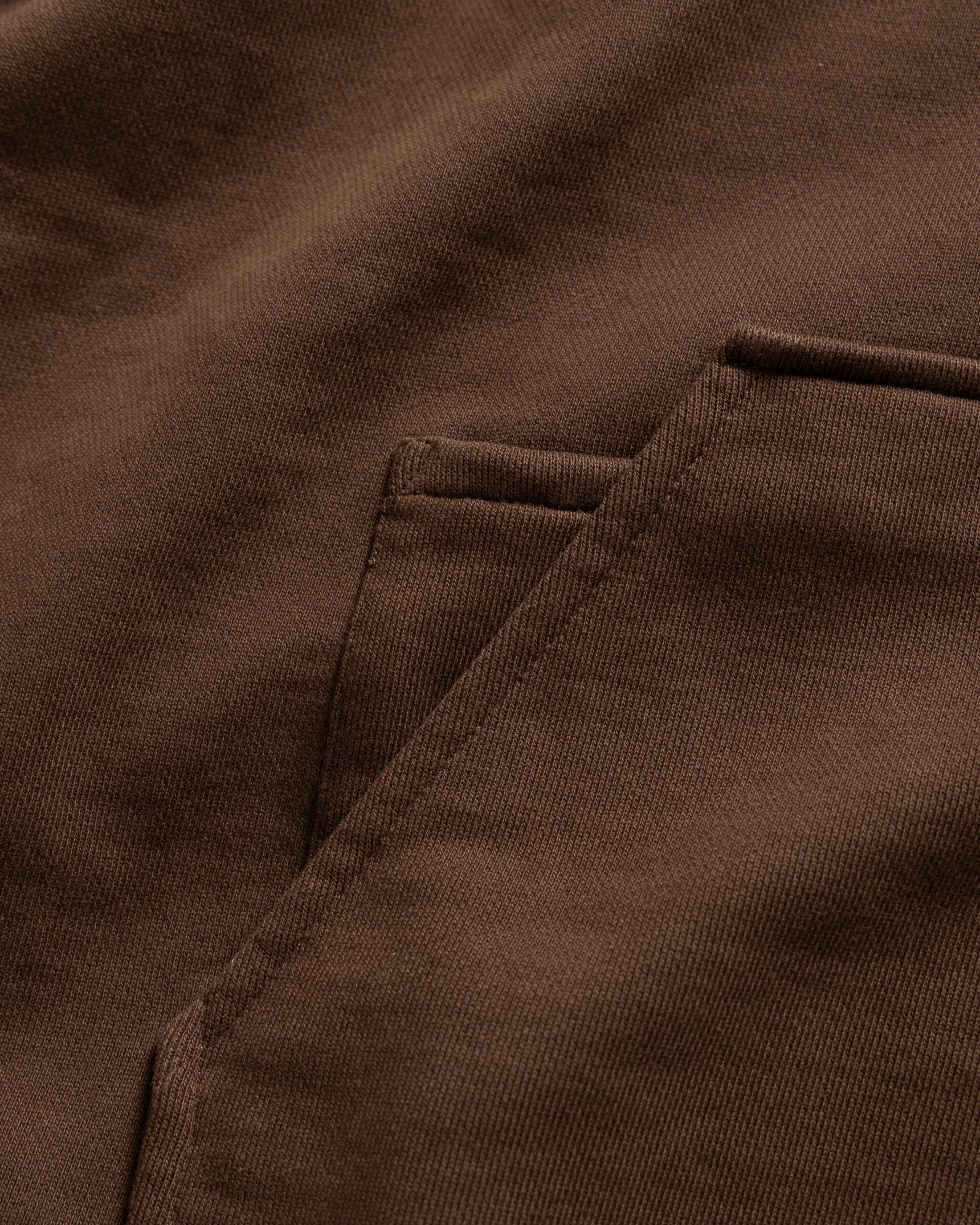 NOVIS HOODED SWEATSHIRT - FONDENTE BROWN 19oz. ALL COTTON LOOPBACK TERRY FLEECE