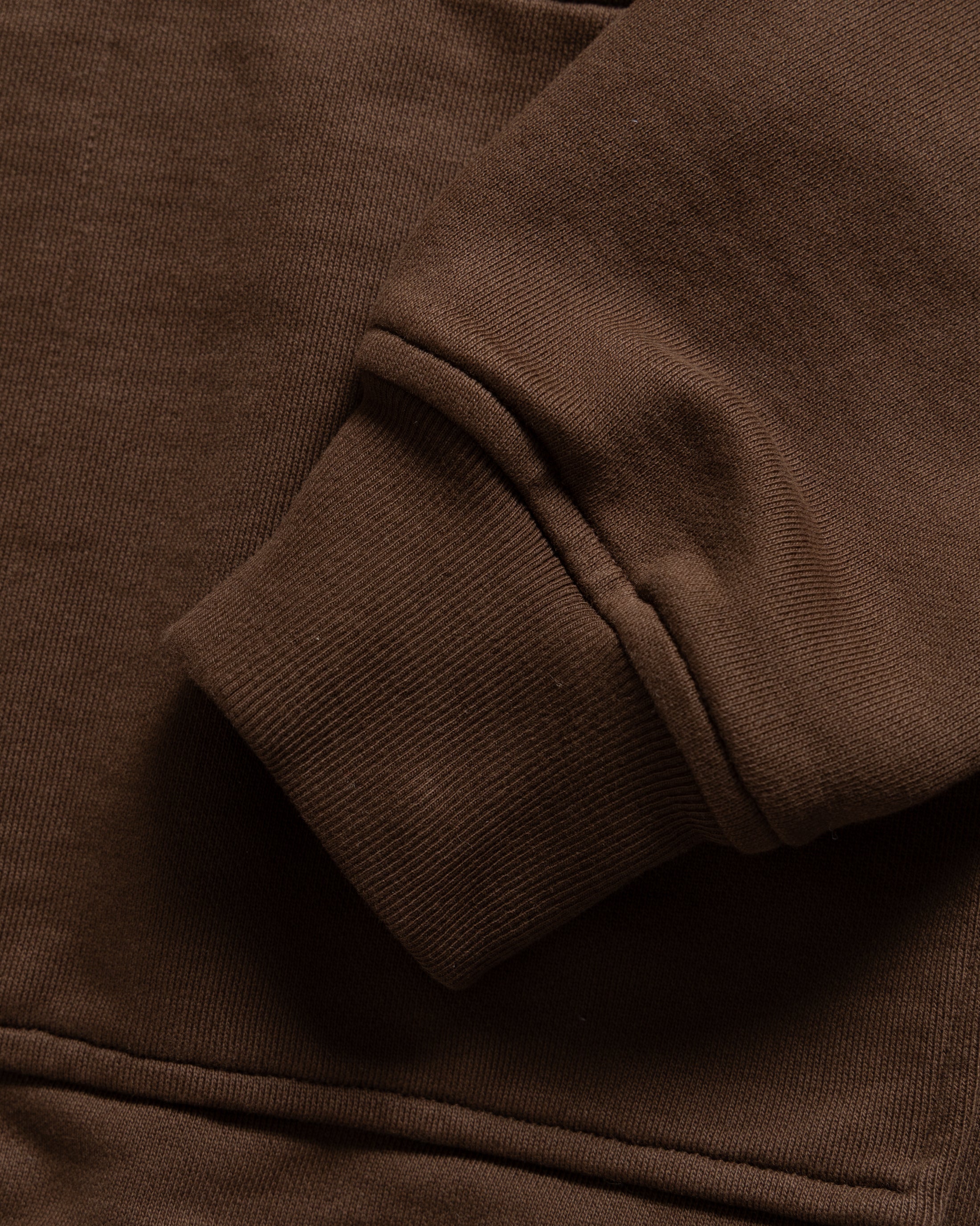 NOVIS HOODED SWEATSHIRT - FONDENTE BROWN 19oz. ALL COTTON LOOPBACK TERRY FLEECE