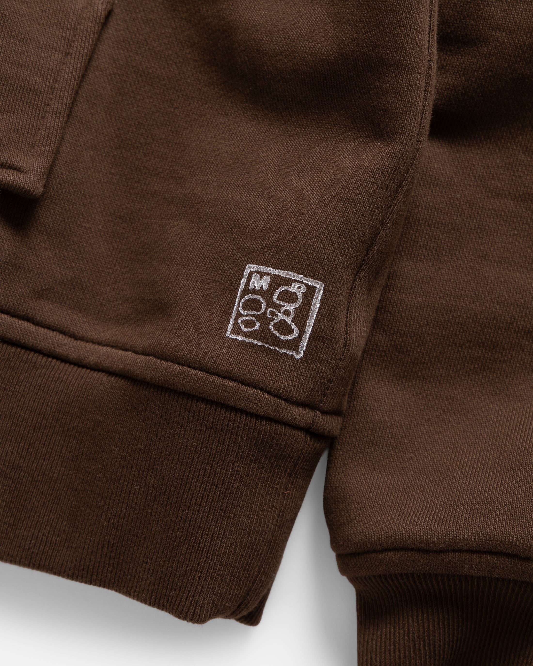 NOVIS HOODED SWEATSHIRT - FONDENTE BROWN 19oz. ALL COTTON LOOPBACK TERRY FLEECE