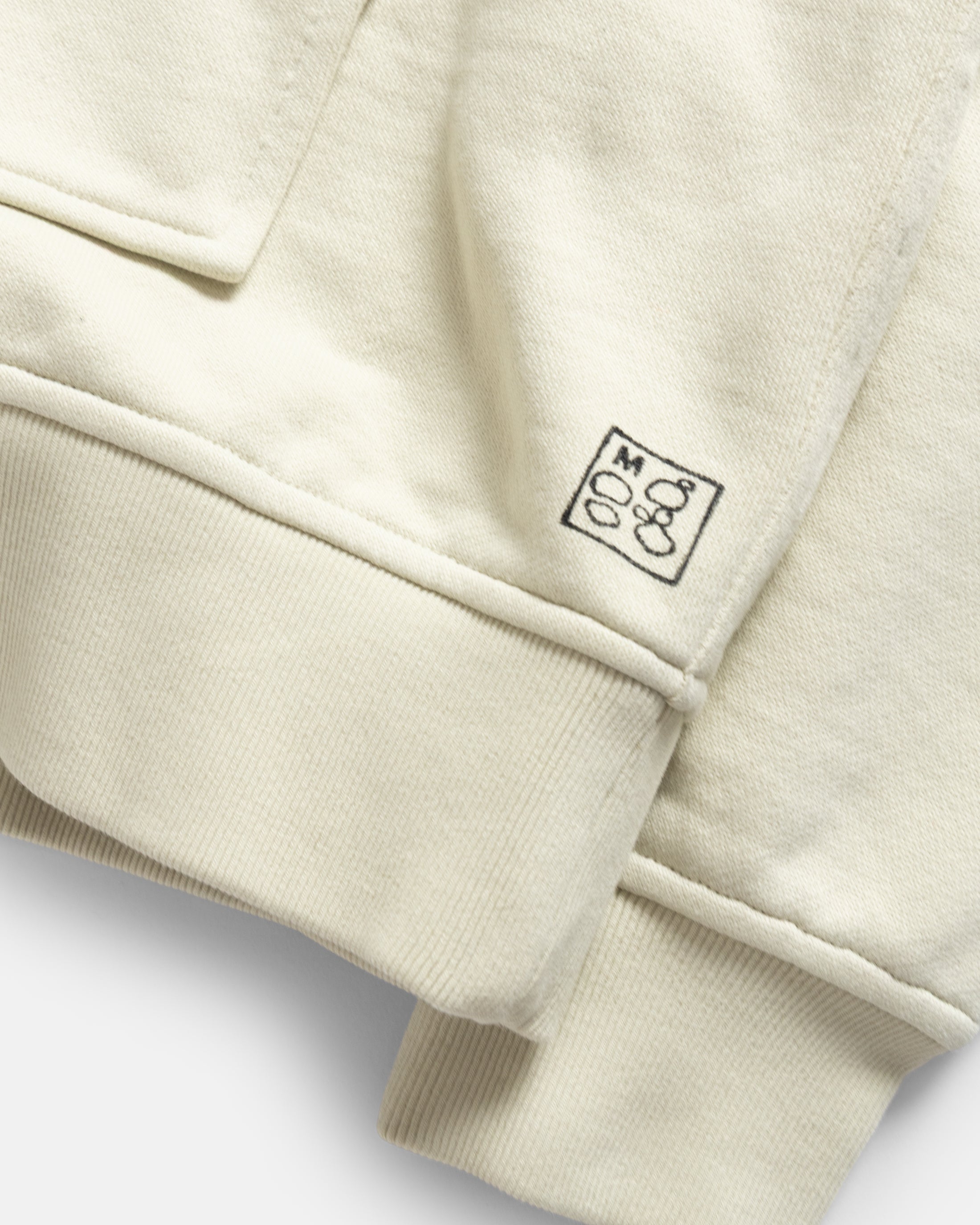 NOVIS HOODED SWEATSHIRT - BARELY LICHEN 19oz. ALL COTTON LOOPBACK TERRY FLEECE