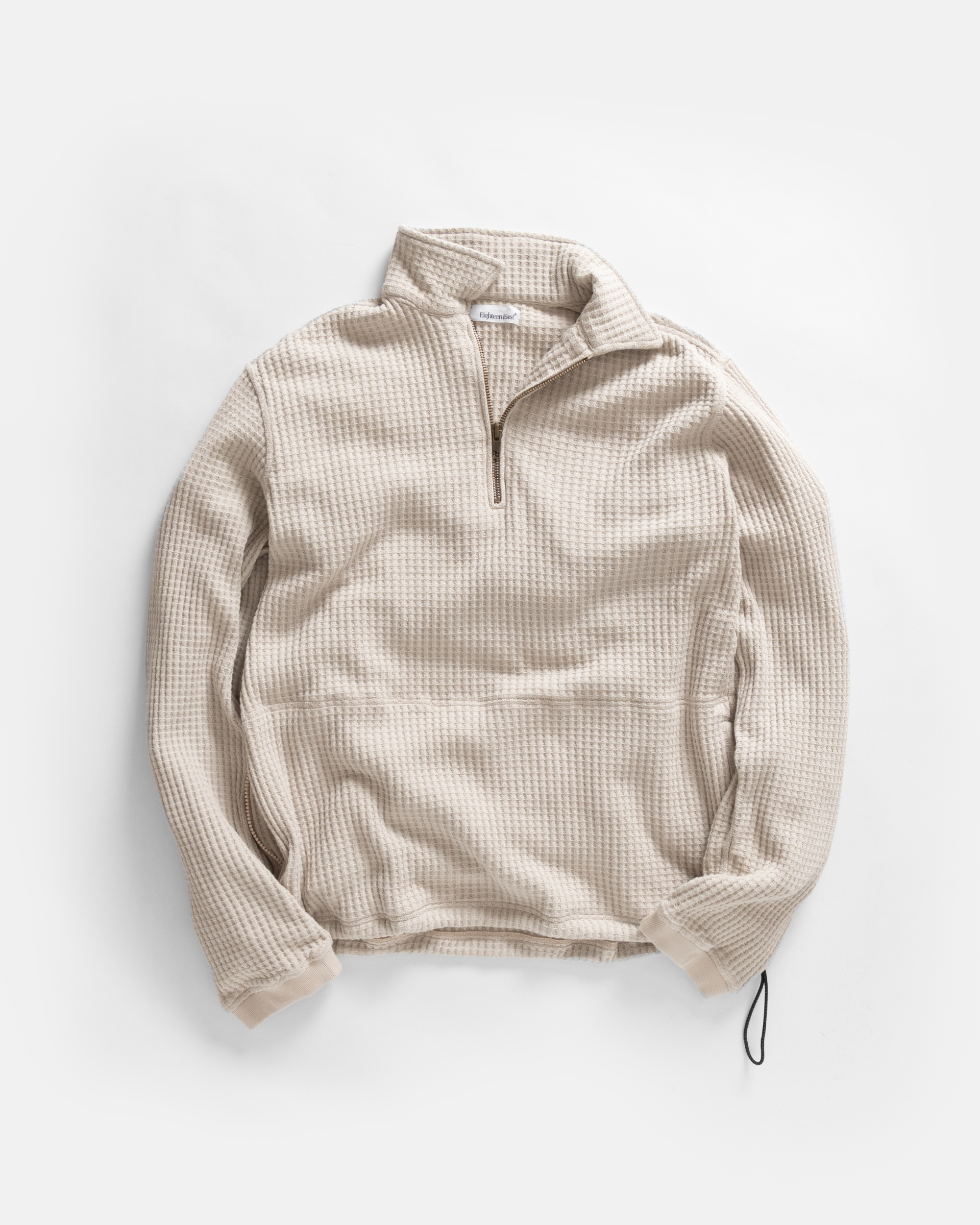 ROSCO 1/4 ZIP SWEATER - MOONSTRUCK BLENDED TECH COTTON EXPLODED