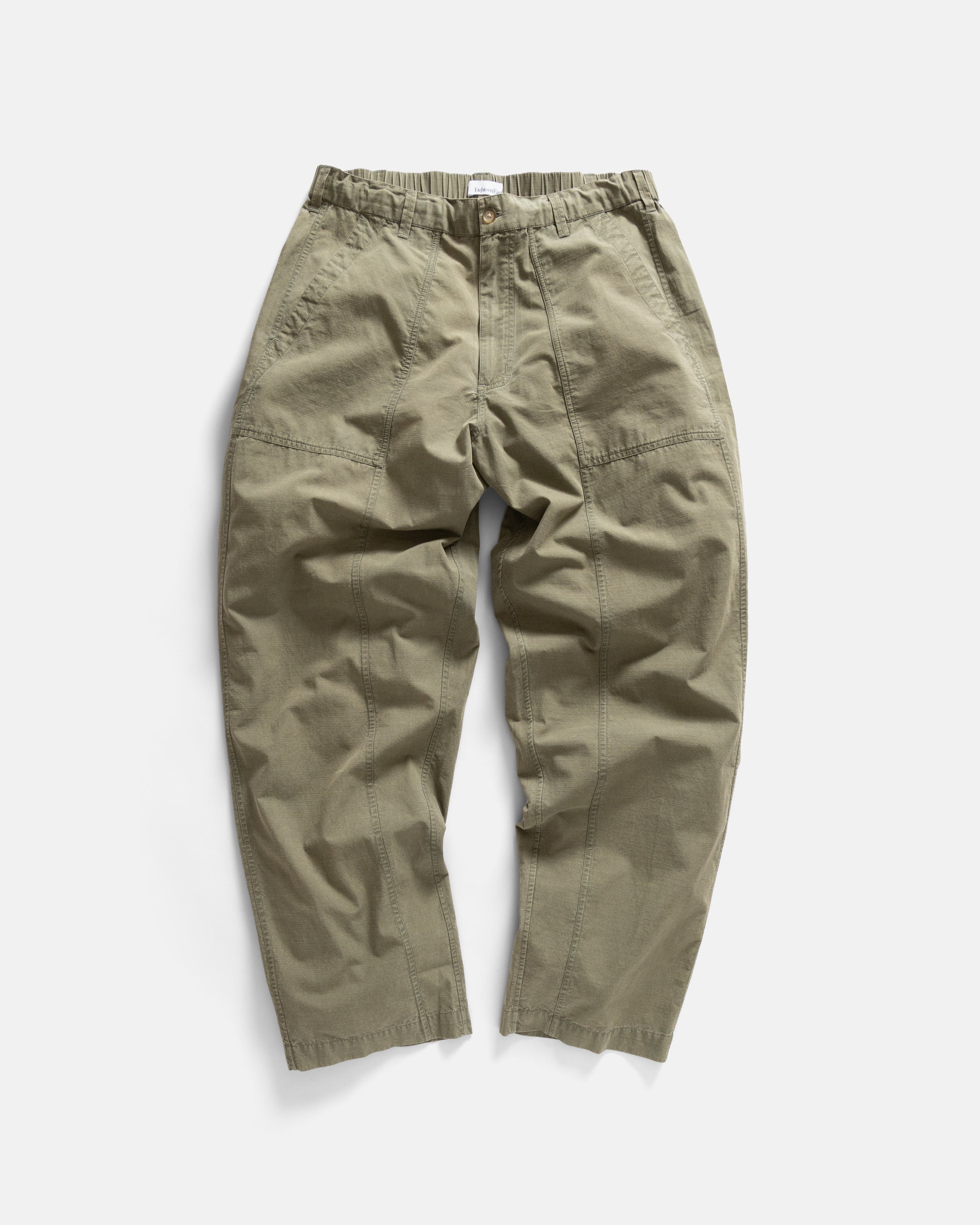パンツ ALOUND TEPERED BAKER PANTS L ROY BAKER PANT - FADED ARMY STONEWASHED COTTON MICRO RIPSTOP – 18 East