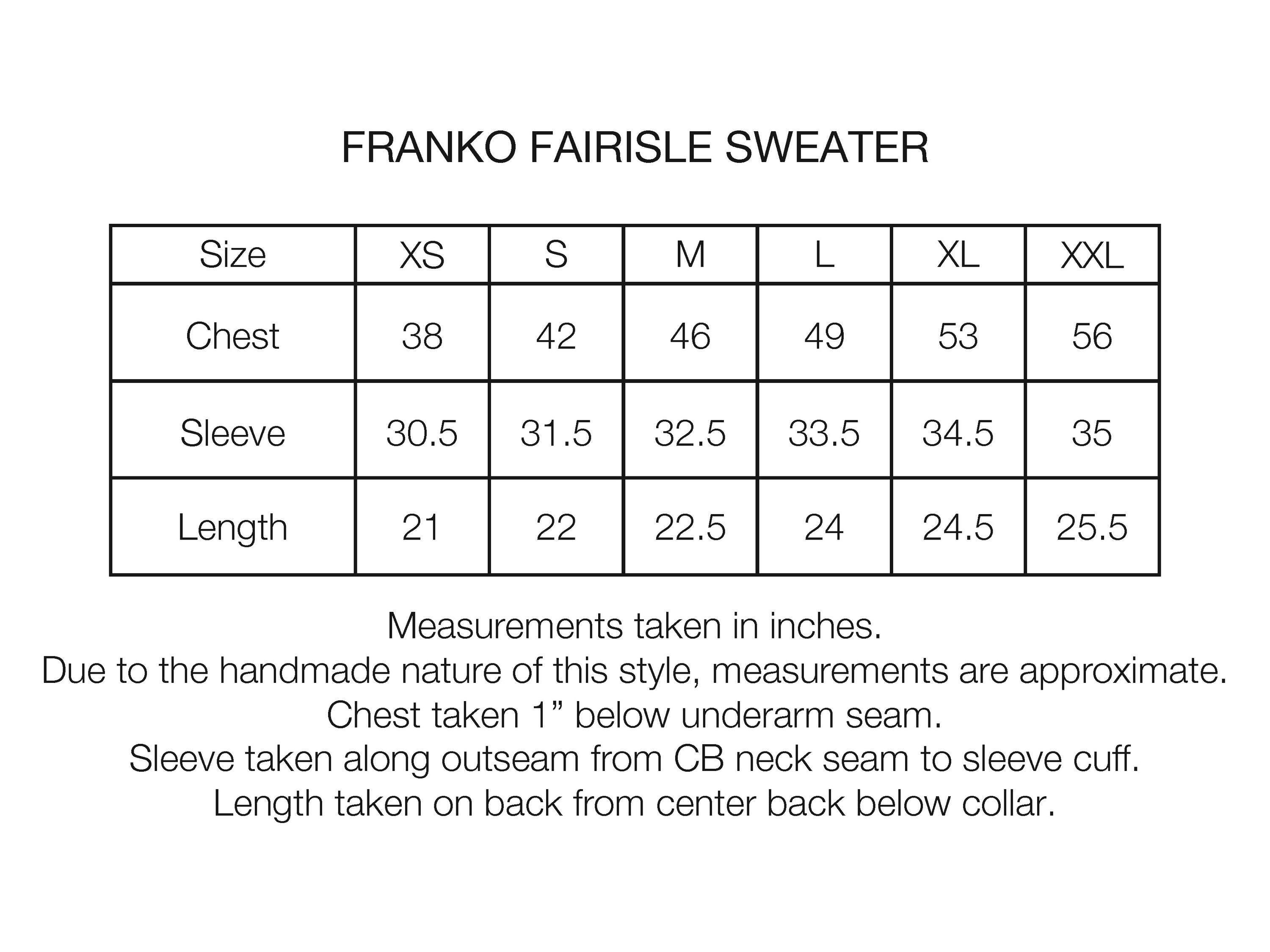 FRANKO FAIRISLE ROLLNECK SWEATER - SLATE GRAY / ECRU / INDIGO HANDLOOM BABY ALPACA