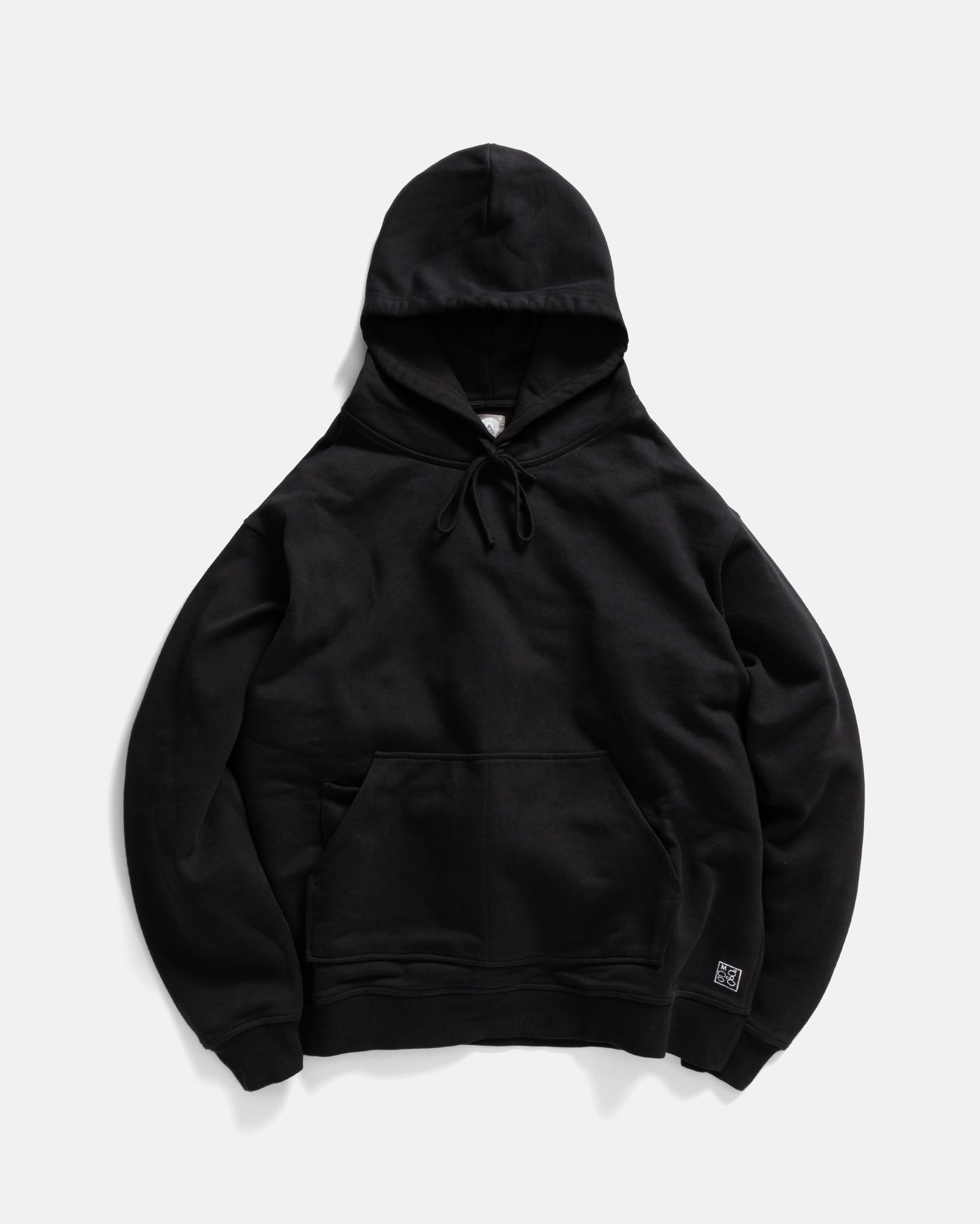 NOVIS HOODED SWEATSHIRT - BLACK 19oz. ALL COTTON LOOPBACK TERRY FLEECE