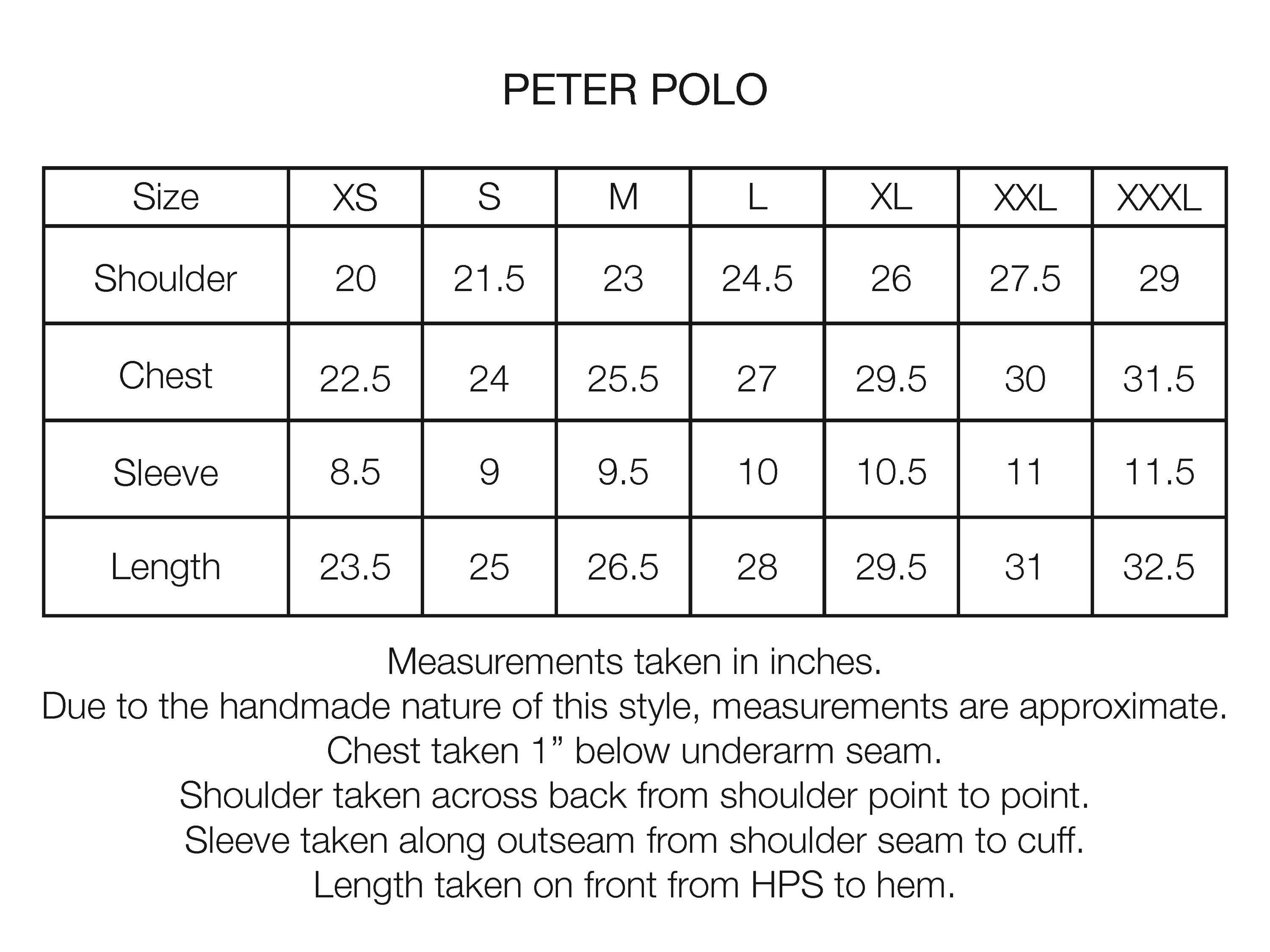 PETER SS POLO - SALT WOVEN COTTON THERMAL