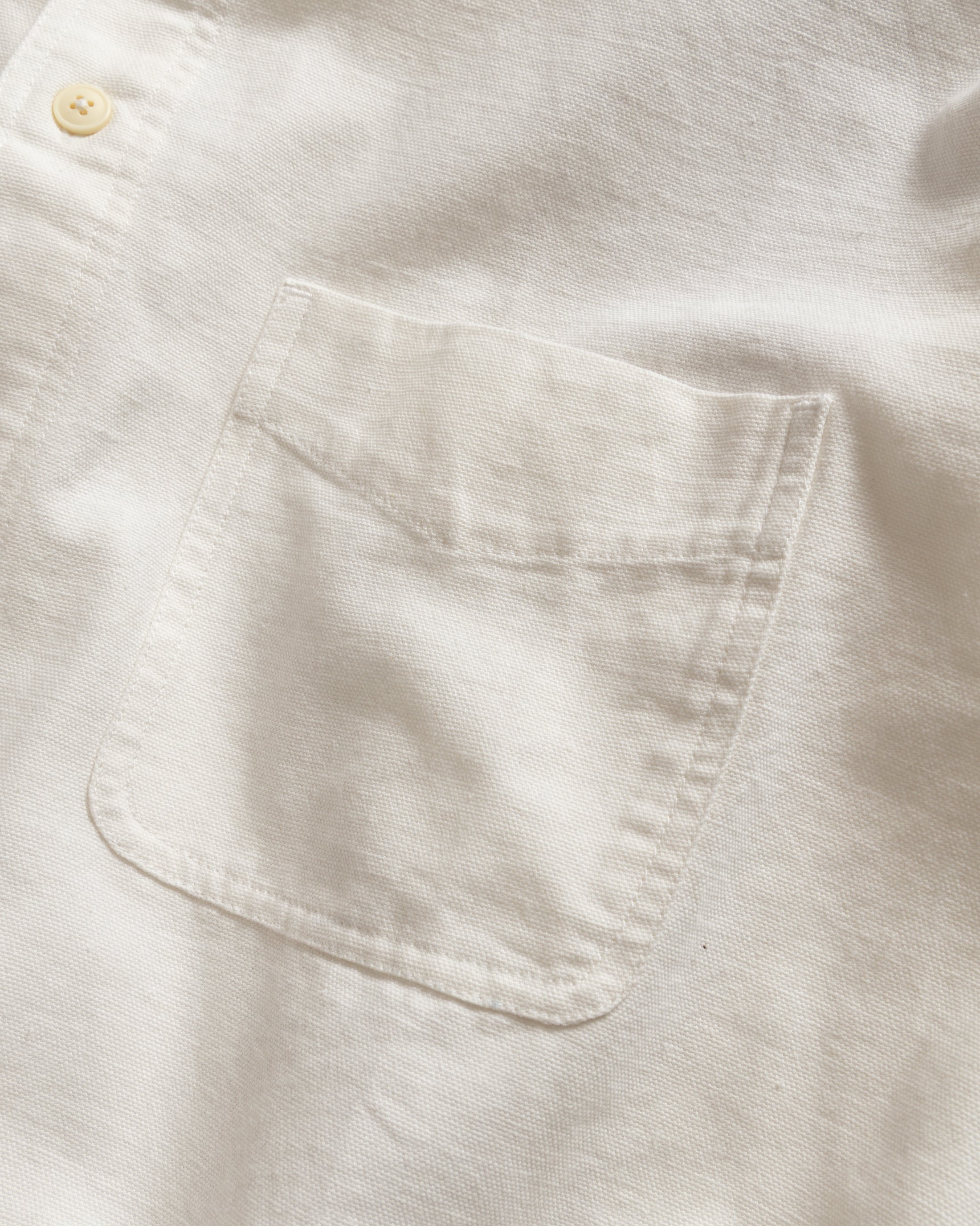 WOLF BUTTON-DOWN SHIRT - WHITE HEAVY OXFORD CLOTH