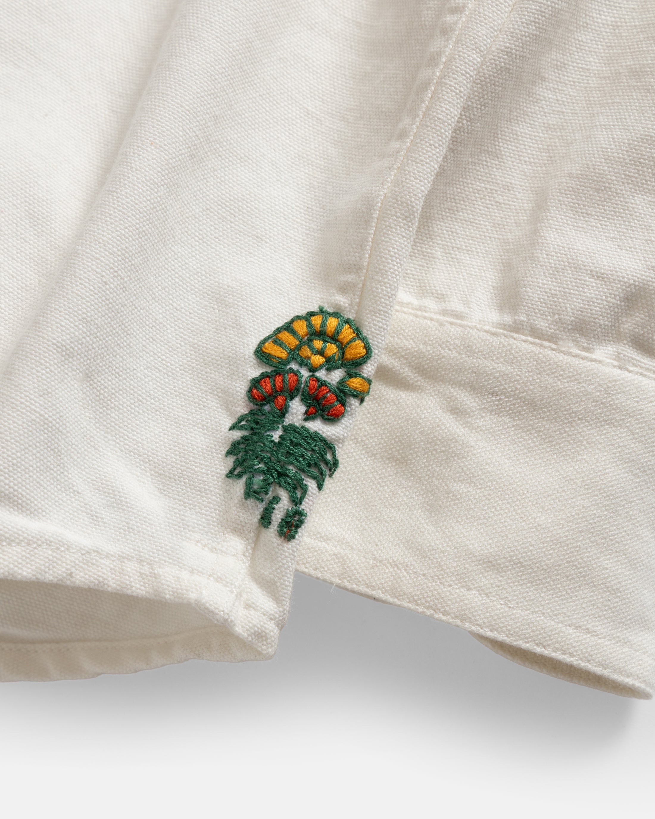 WOLF BUTTON-DOWN SHIRT - WHITE HEAVY OXFORD CLOTH