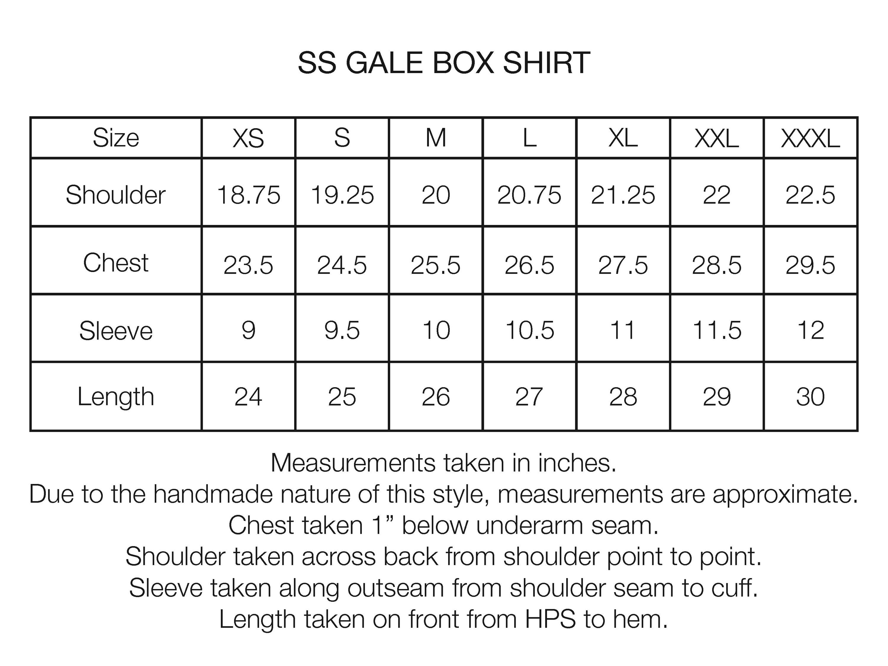 S/S GALE BOX SHIRT - TONAL BLACK COTTON GINGHAM
