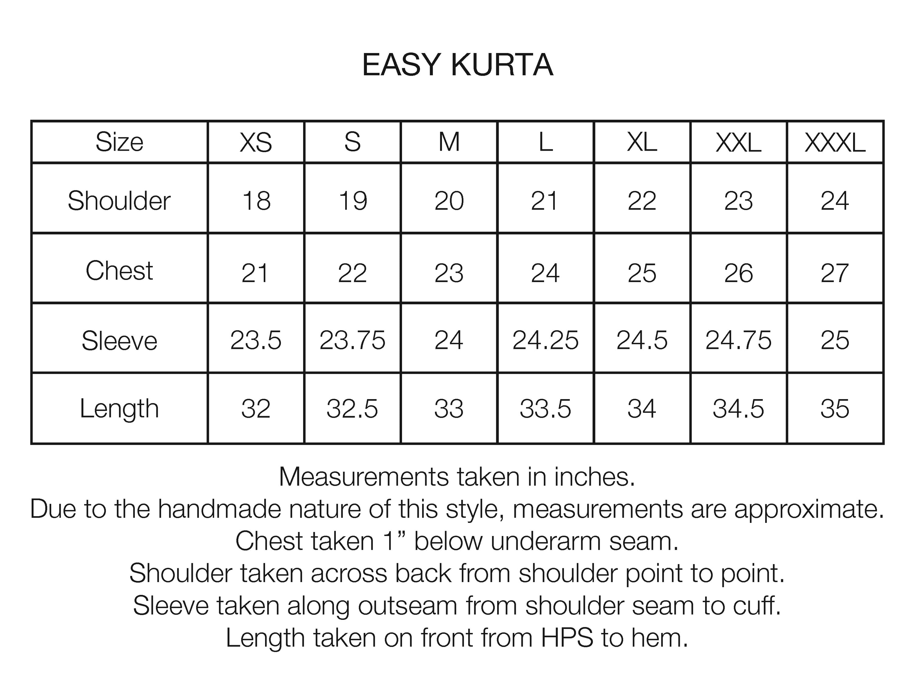 EASY KURTA - SHADED GRASS / SUMMER NAVY / INDIGO BLACKWATCH BELGIAN LINEN