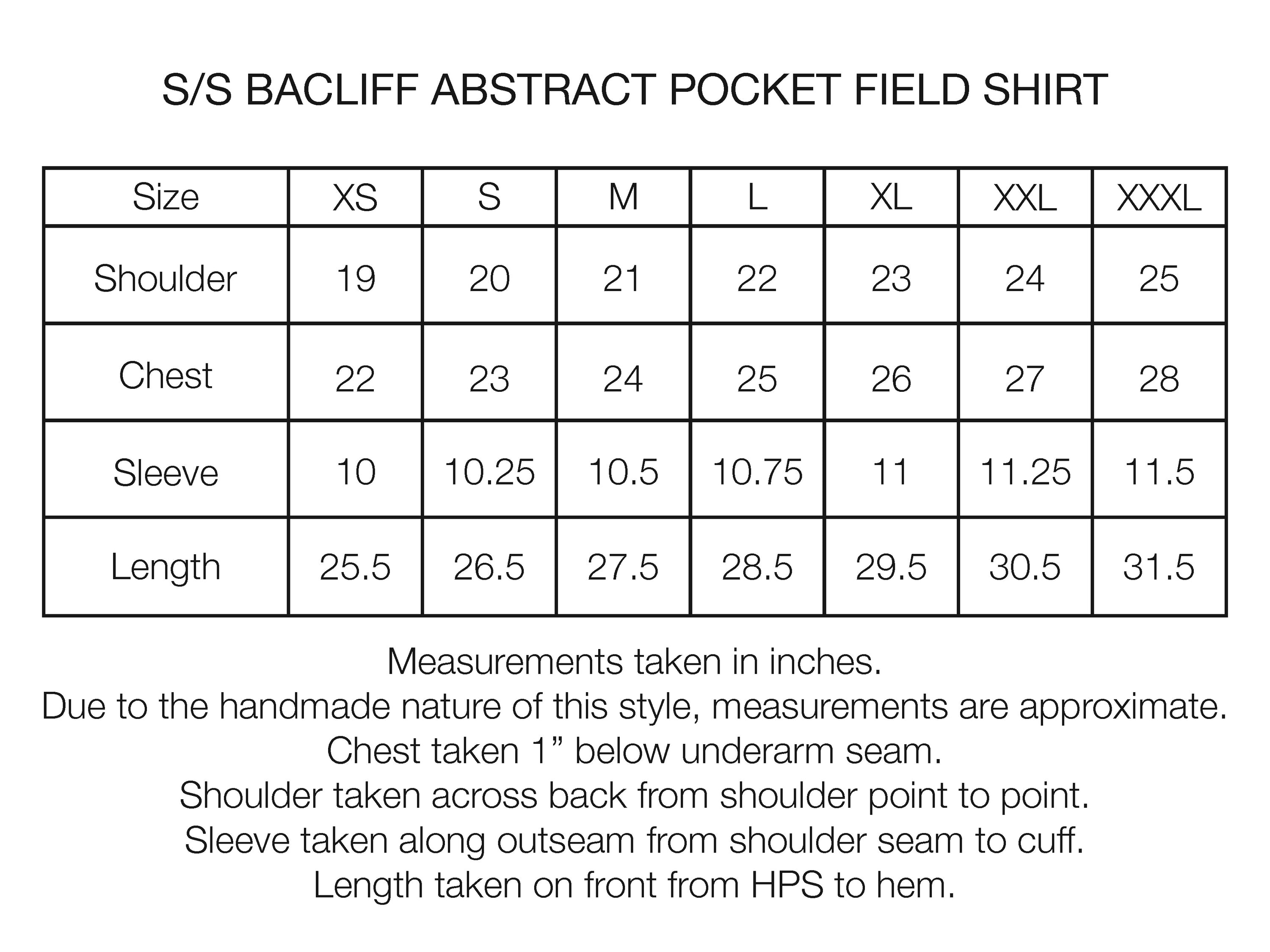 S/S BACLIFF ABSTRACT POCKET FIELD SHIRT - IGUANA GREEN FEATHERWEIGHT MICRO RIPSTOP NYLON