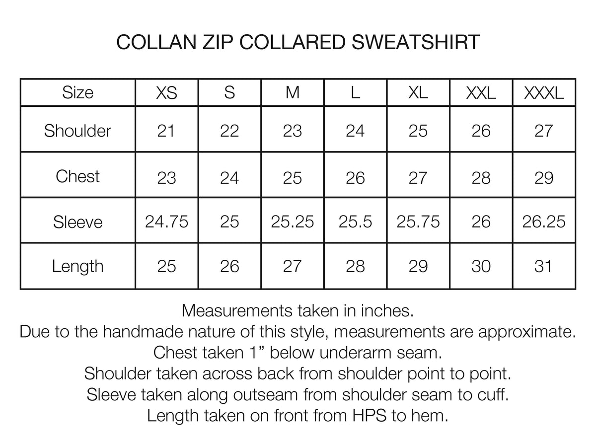 COLLAN ZIP COLLARED SWEATSHIRT - BORDEAUX 19oz. ALL COTTON LOOPBACK TERRY FLEECE