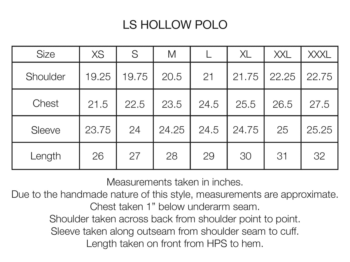 LS HOLLOW WORK POLO - UNDYED KNIT HERRINGBONE JACQUARD COTTON JERSEY