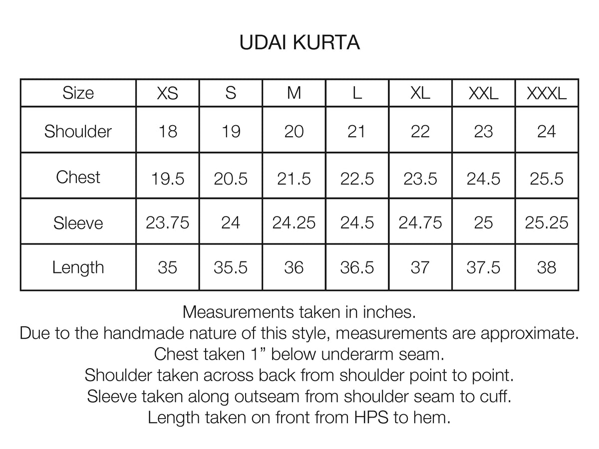 UDAI KURTA - WHITE / BARELY INDIGO / FRENCH INDIGO HANDLOOM STRIPED COTTON