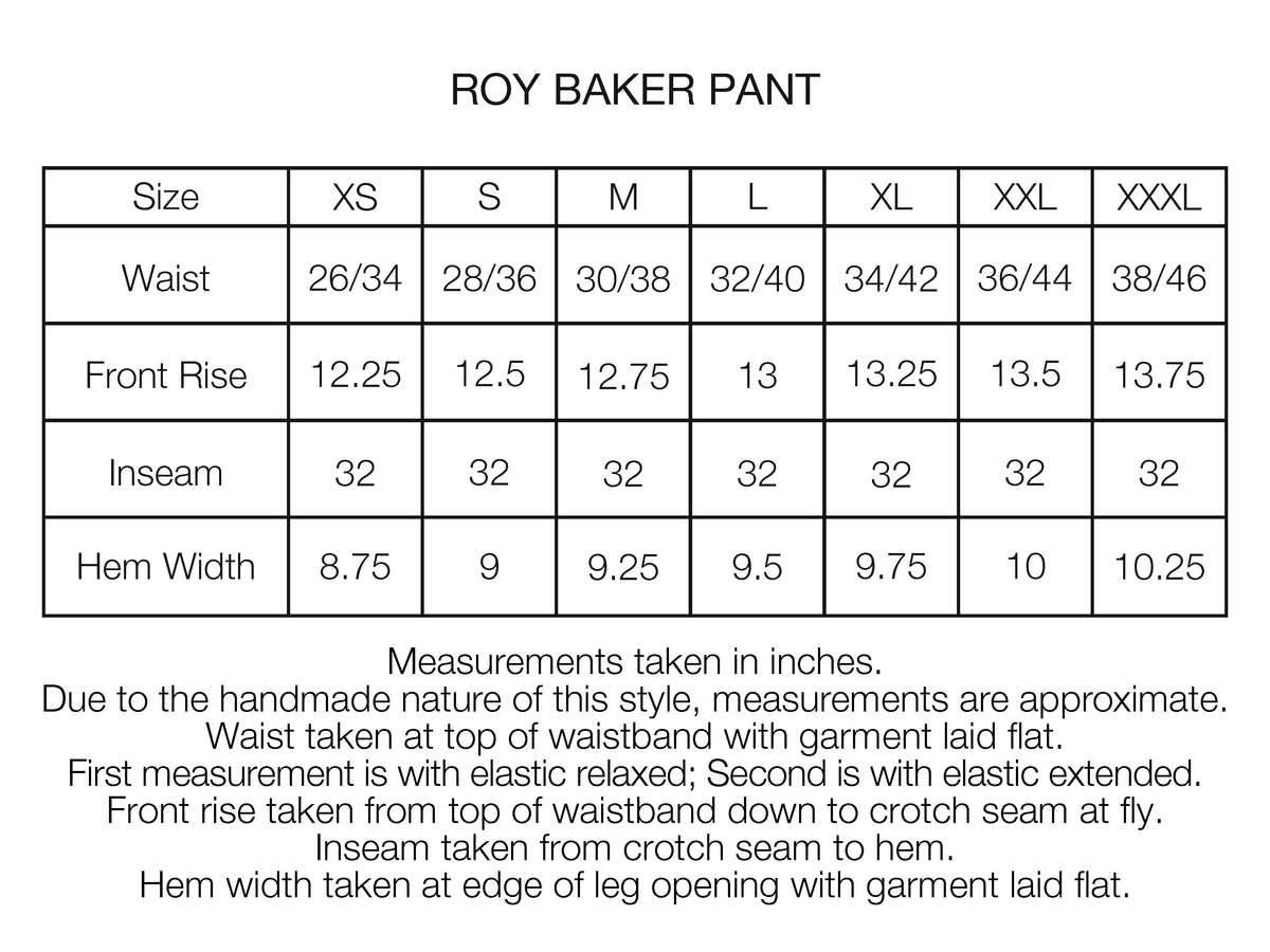 ROY BAKER PANT - INDIGO / KHAKI 11 oz. LEFT HAND TWILL COTTON DENIM